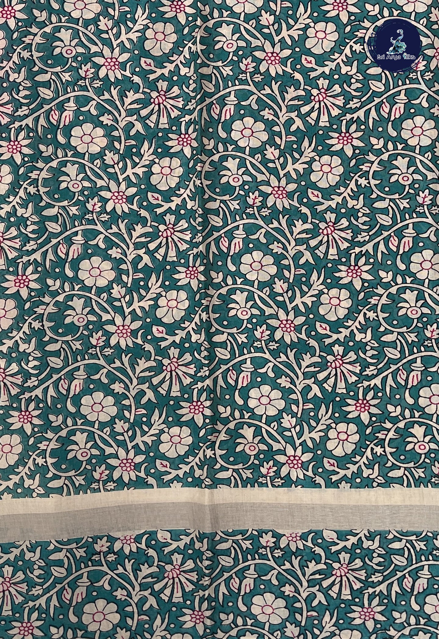 Dark Pink Chennur Kalamkari Saree With Kalamkari Pattern