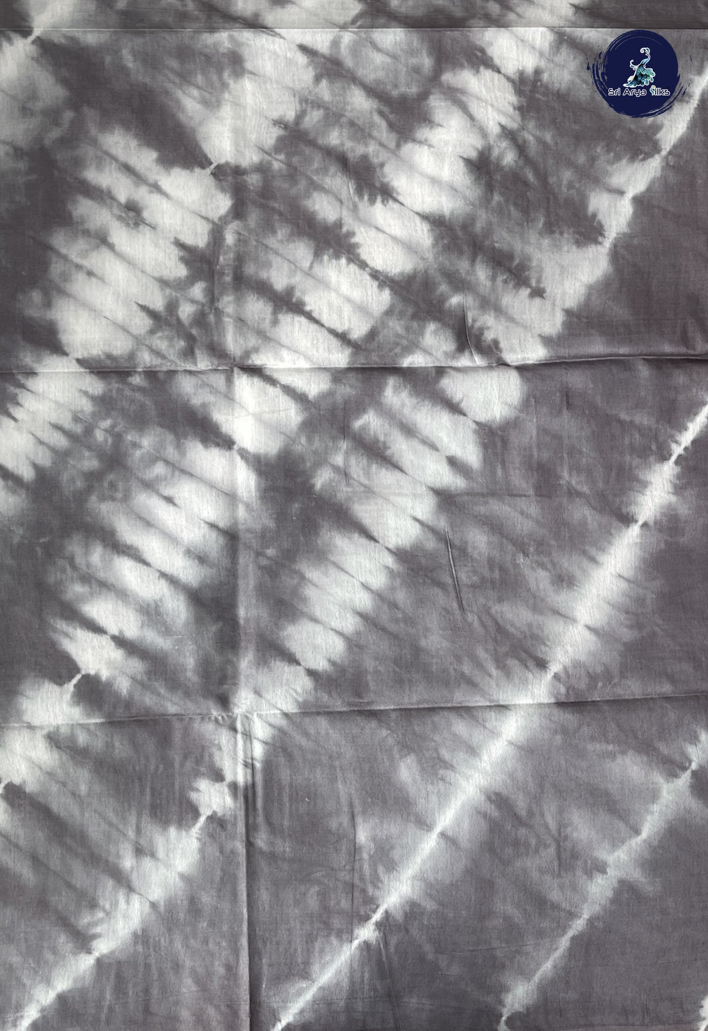 Grey Baswada Saree With Shibori Print Pattern