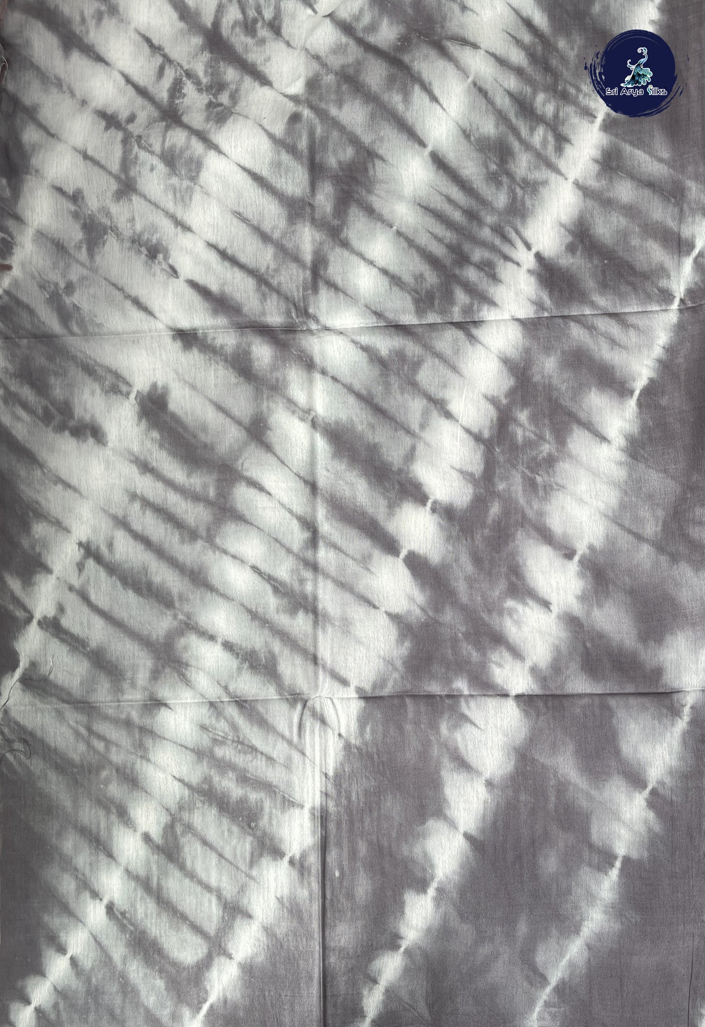 Grey Baswada Saree With Shibori Print Pattern