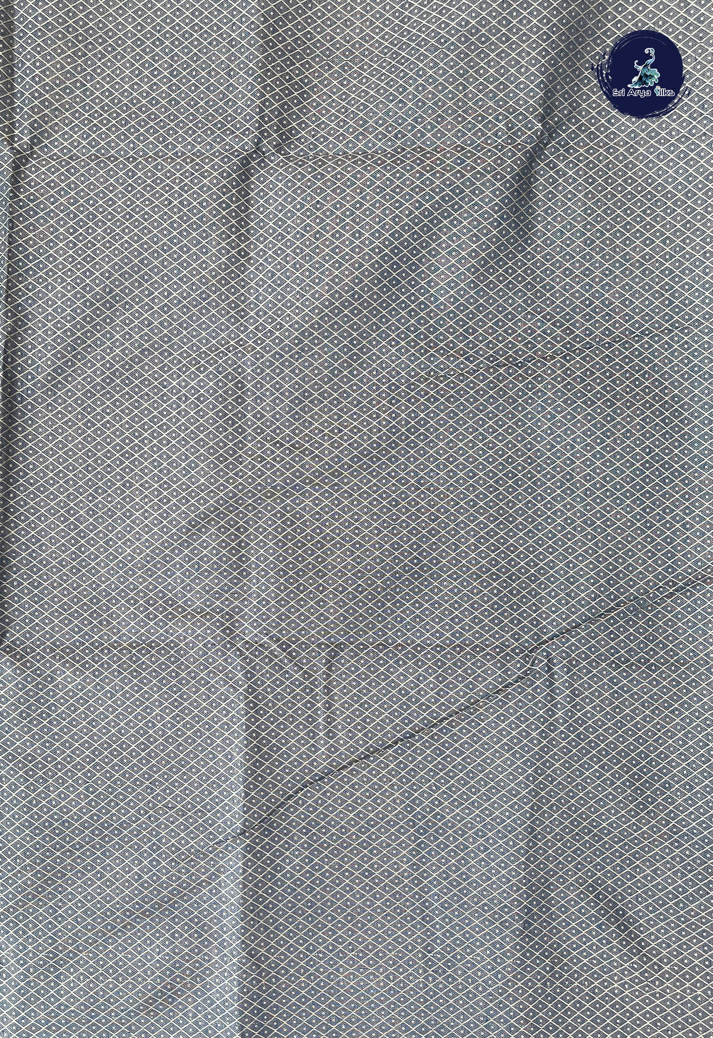 Dual Tone Blue Katan Silk With Buttas Pattern