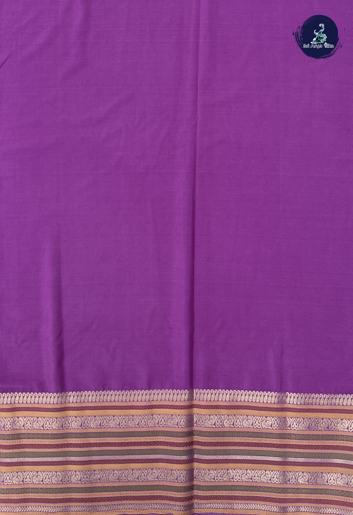 Lavender Mysore Silk With Plain Pattern