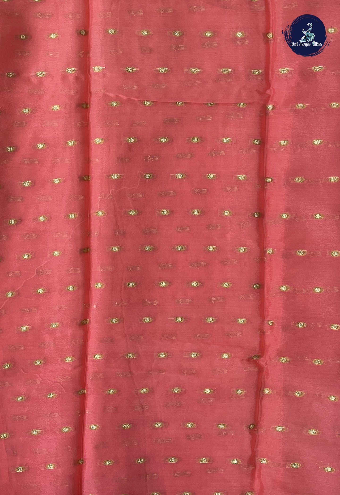 Light Pink Mysore Silk With Plain Pattern