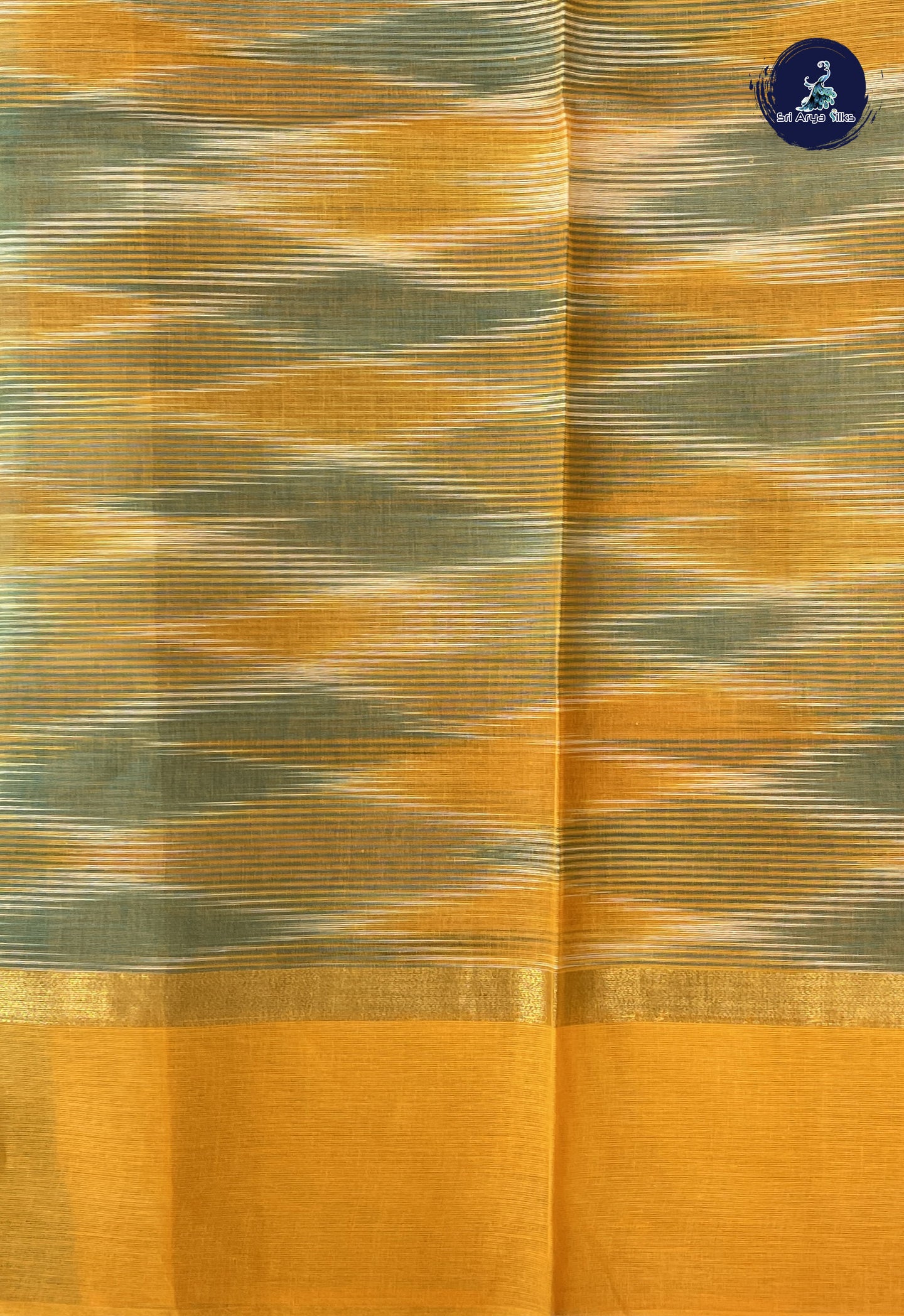Teal Pochampally Saree With Ikat Pattern