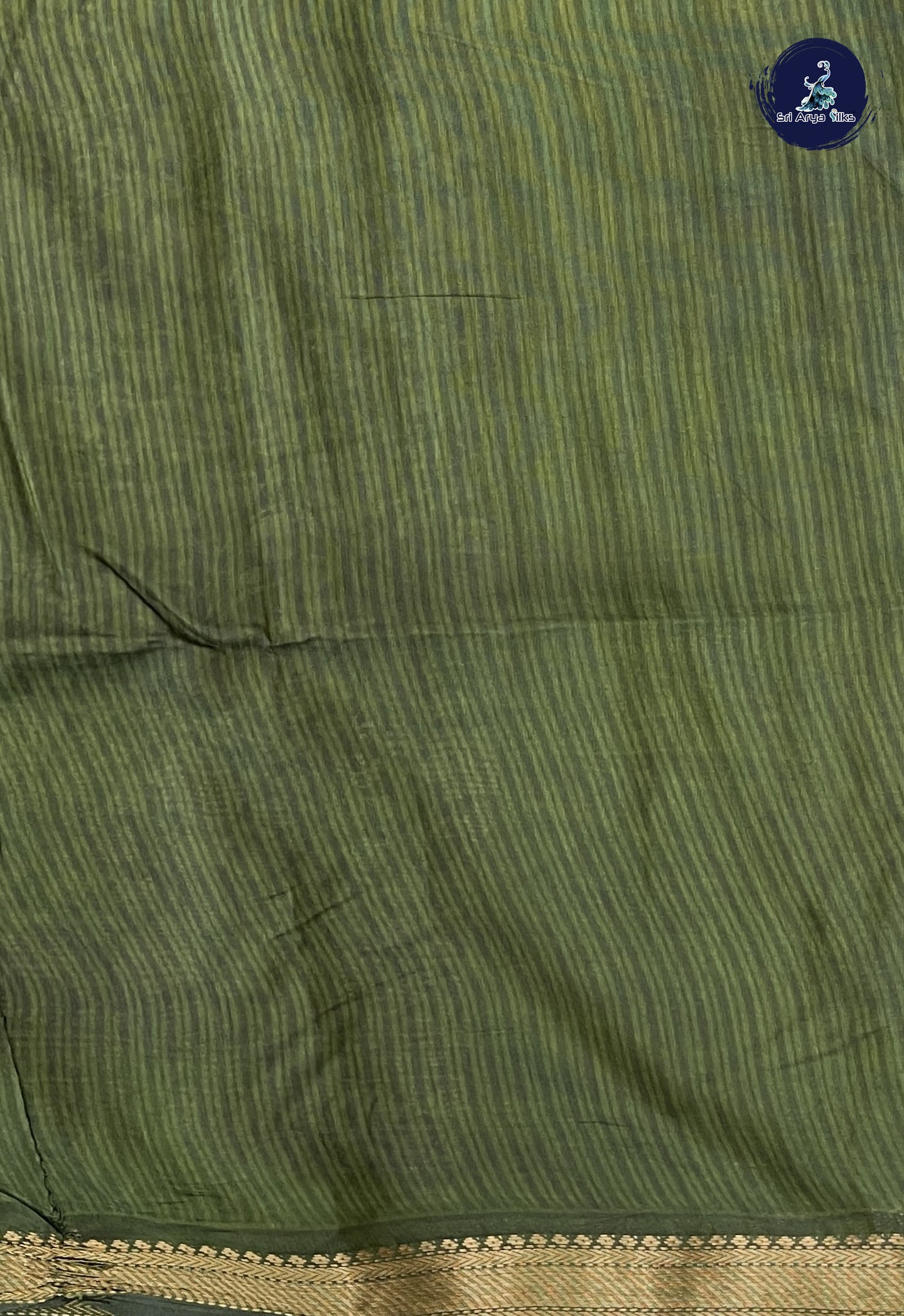 Navy Blue Semi Chanderi Saree With Printed Pattern