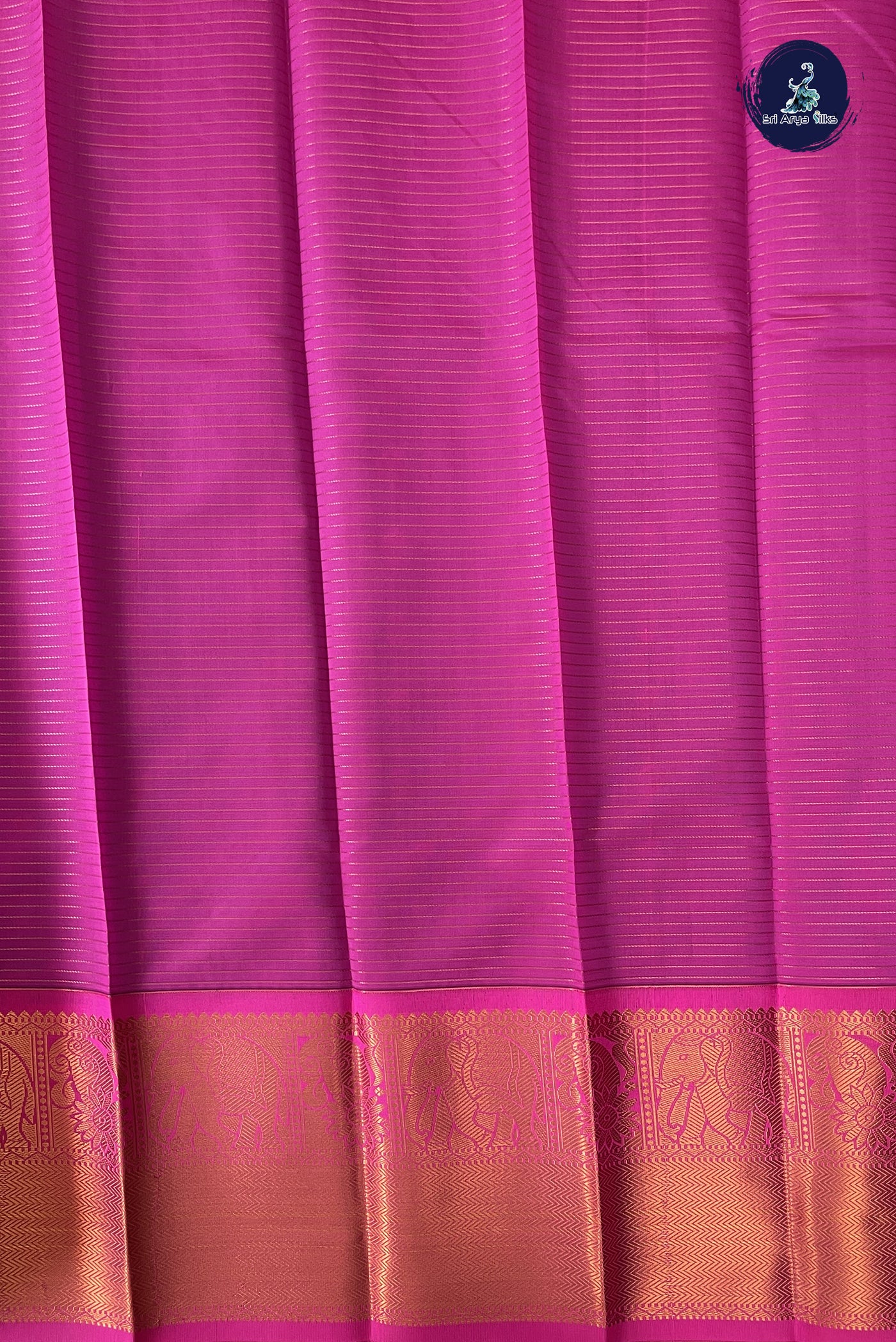 Green Checked Saree With Zari Checked Pattern