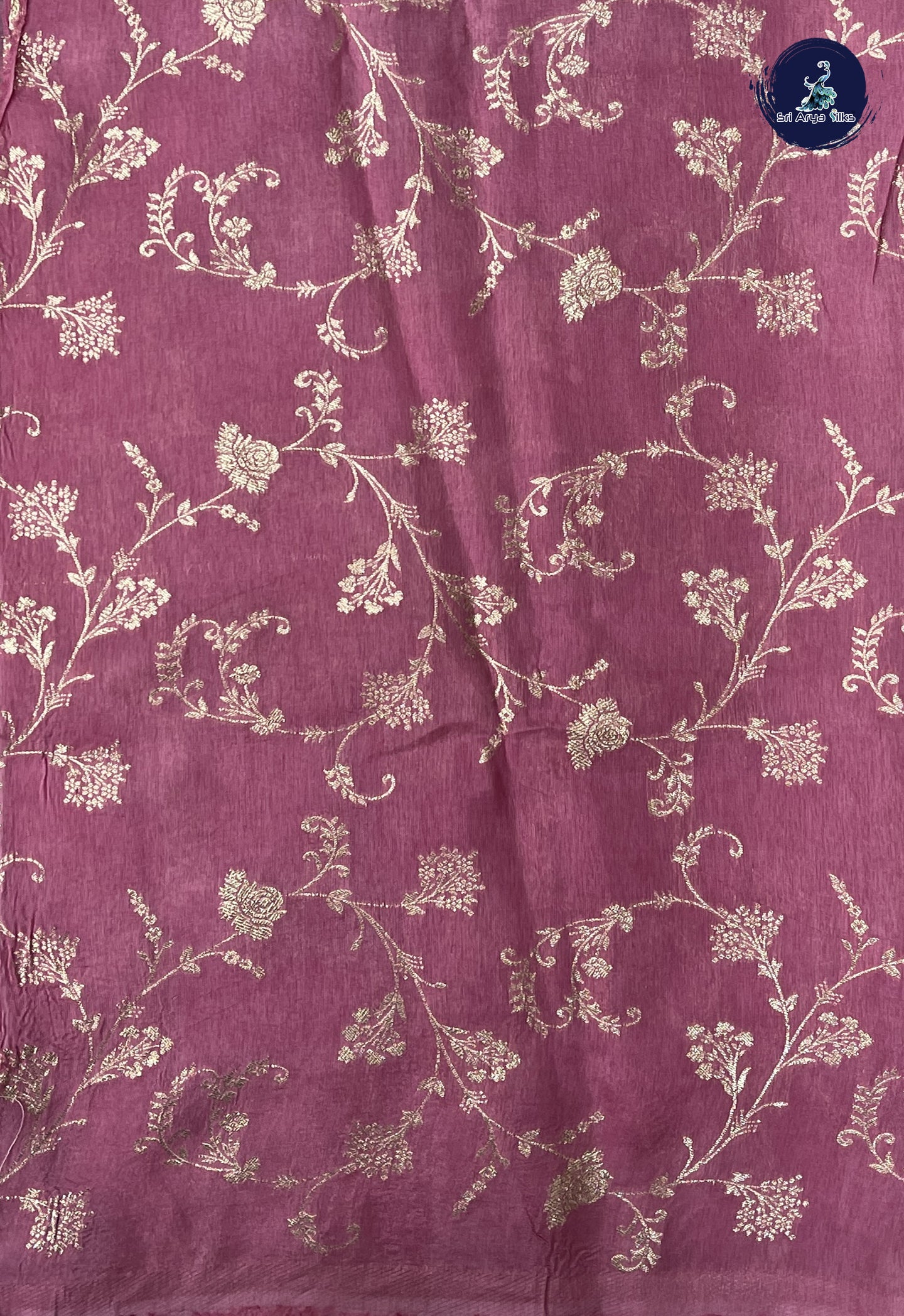 Light Blue Semi Banarasi Saree With Zari Checked Pattern