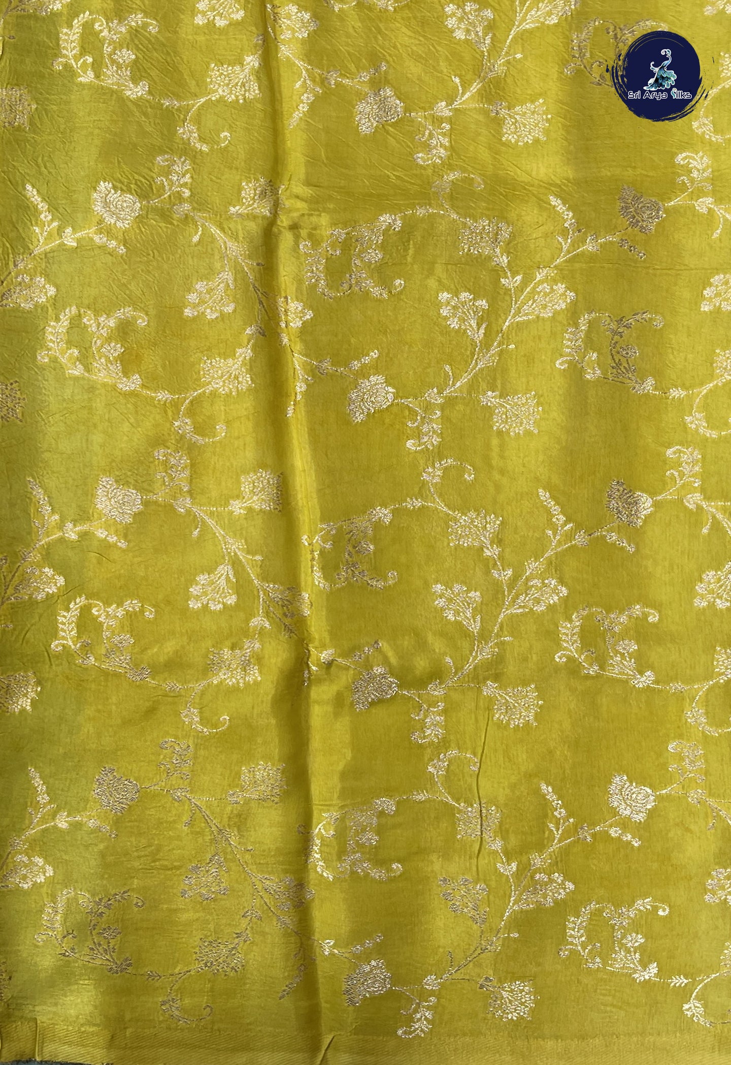 Light Blue Semi Banarasi Saree With Zari Buttas Pattern