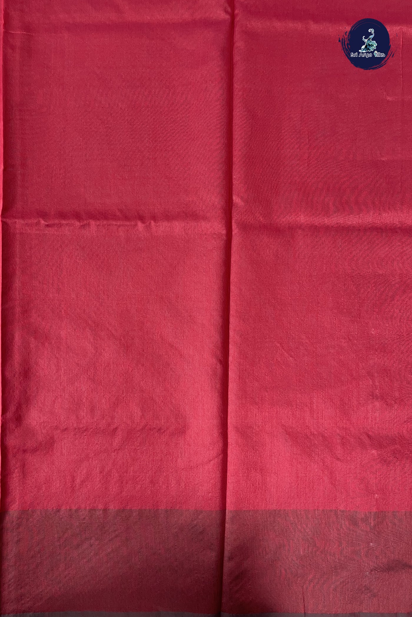 Red Semi Raw Silk Saree With Zari Buttas Pattern