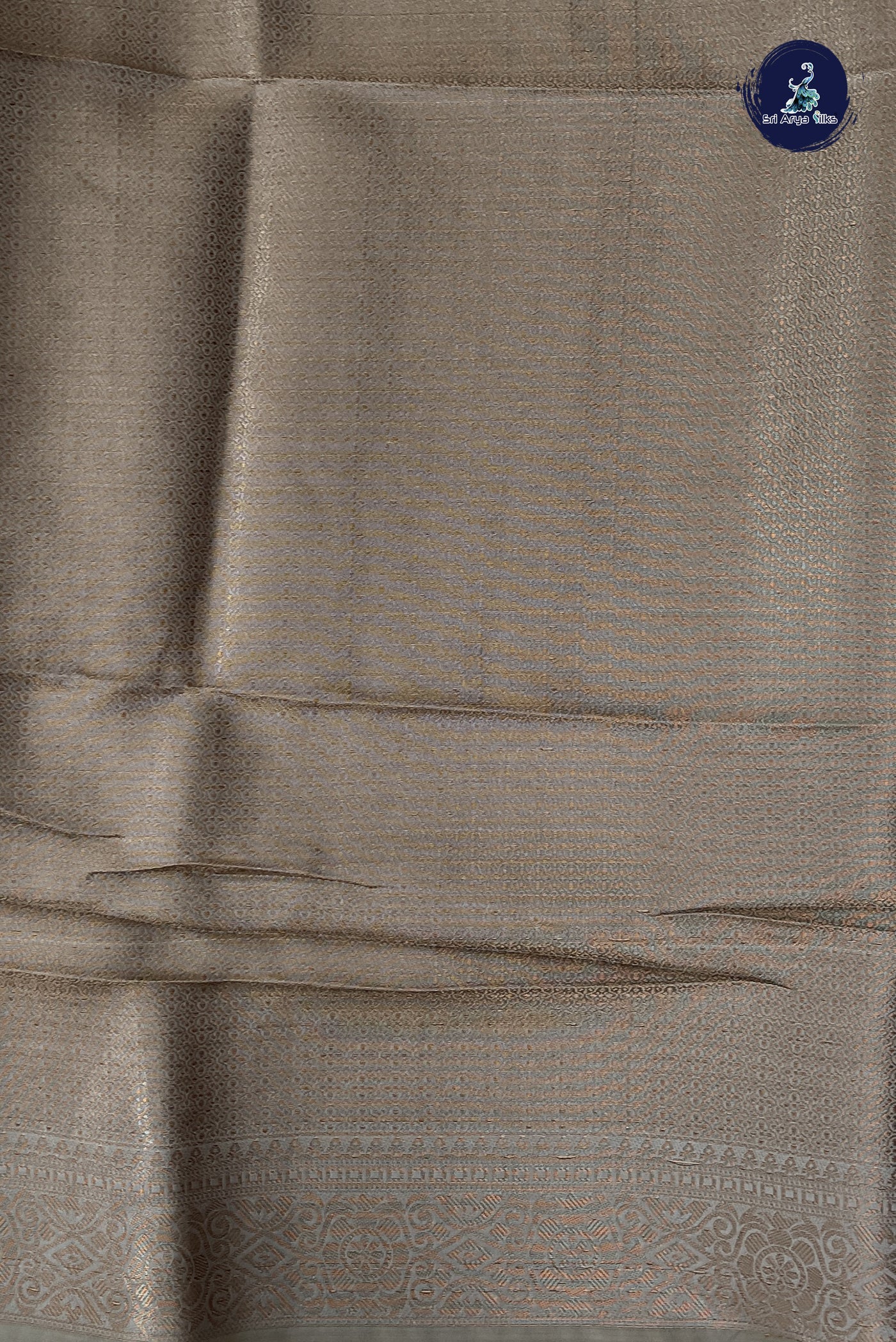 Pastel Green Semi Grape Silk Saree With Printed Pattern