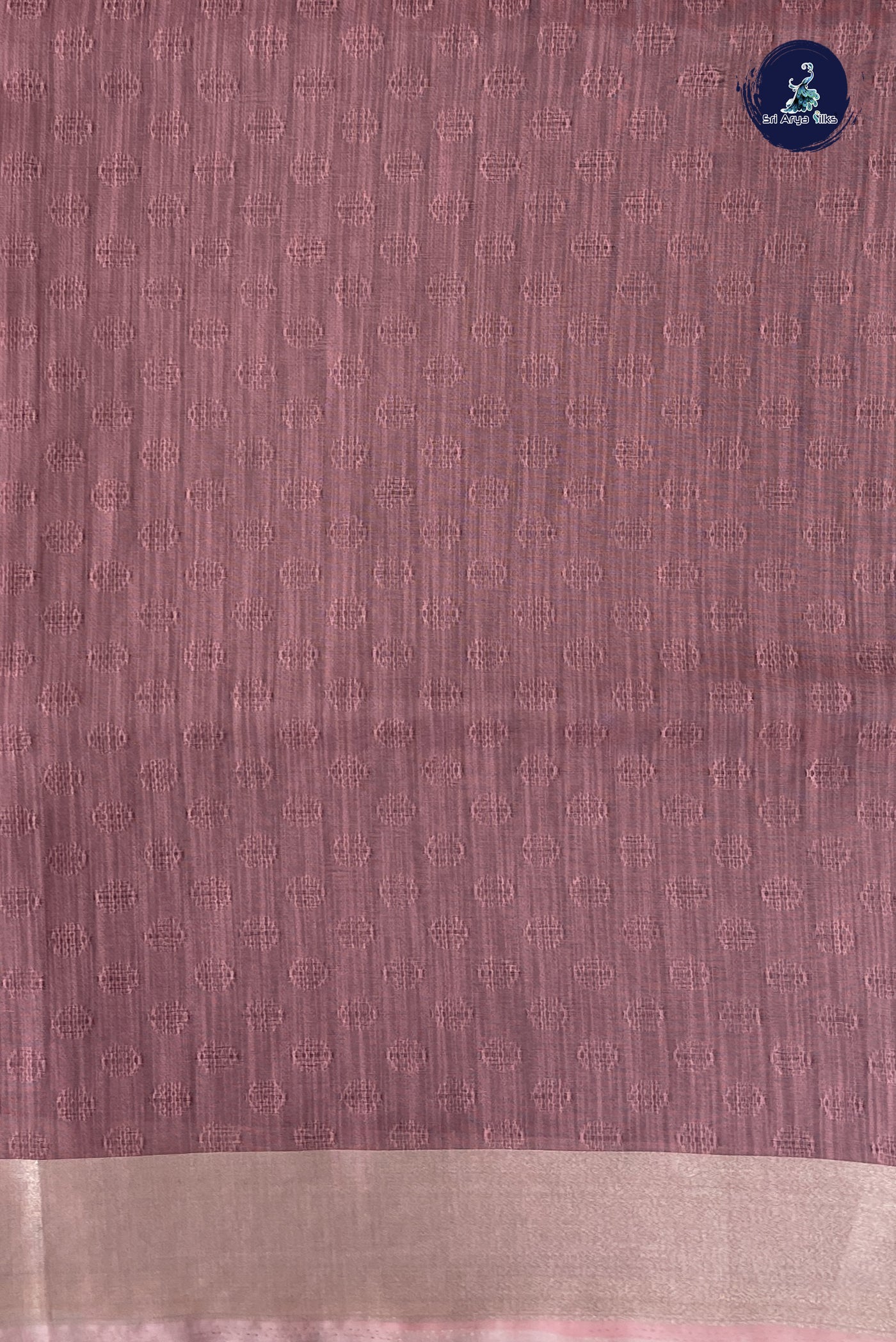 Pink Semi Raw Silk Saree With Embossed Pattern