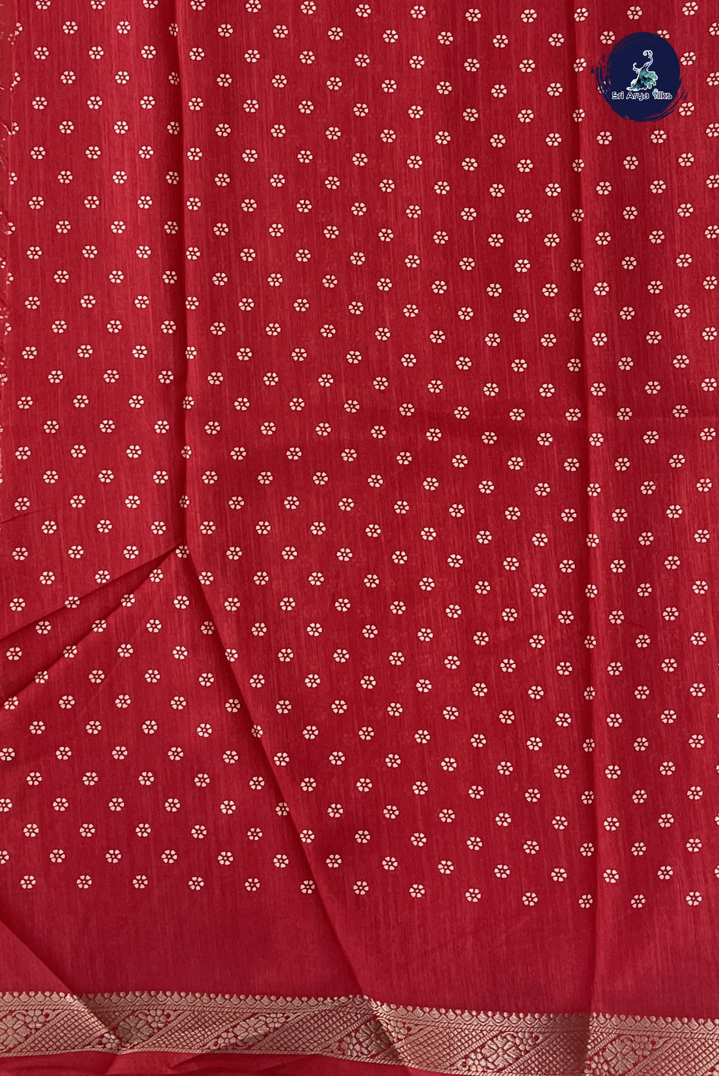 Red Semi Grape Silk Saree With Printed Pattern