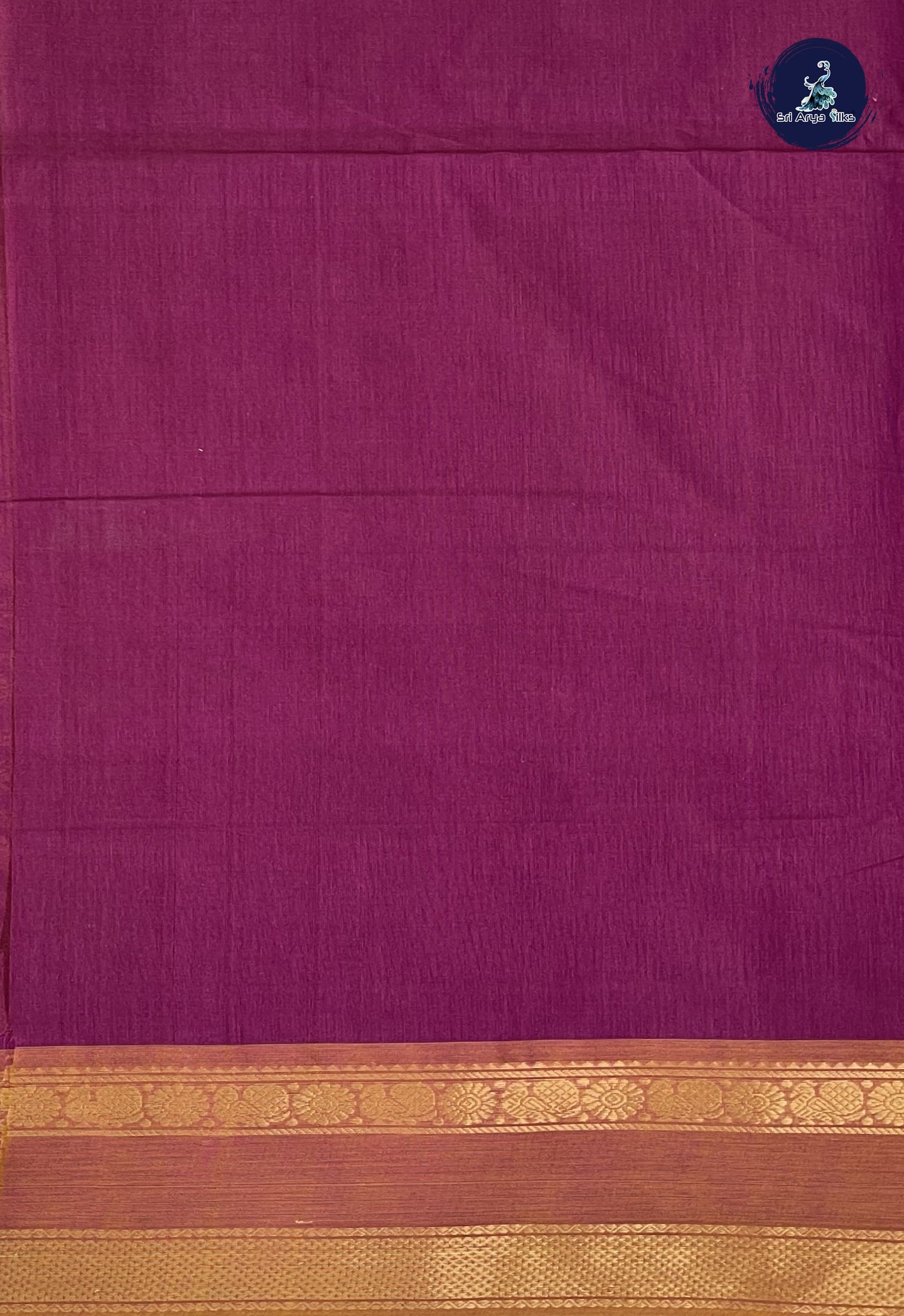 Burgundy Kanchi Cotton Saree With Vanasingaram Pattern