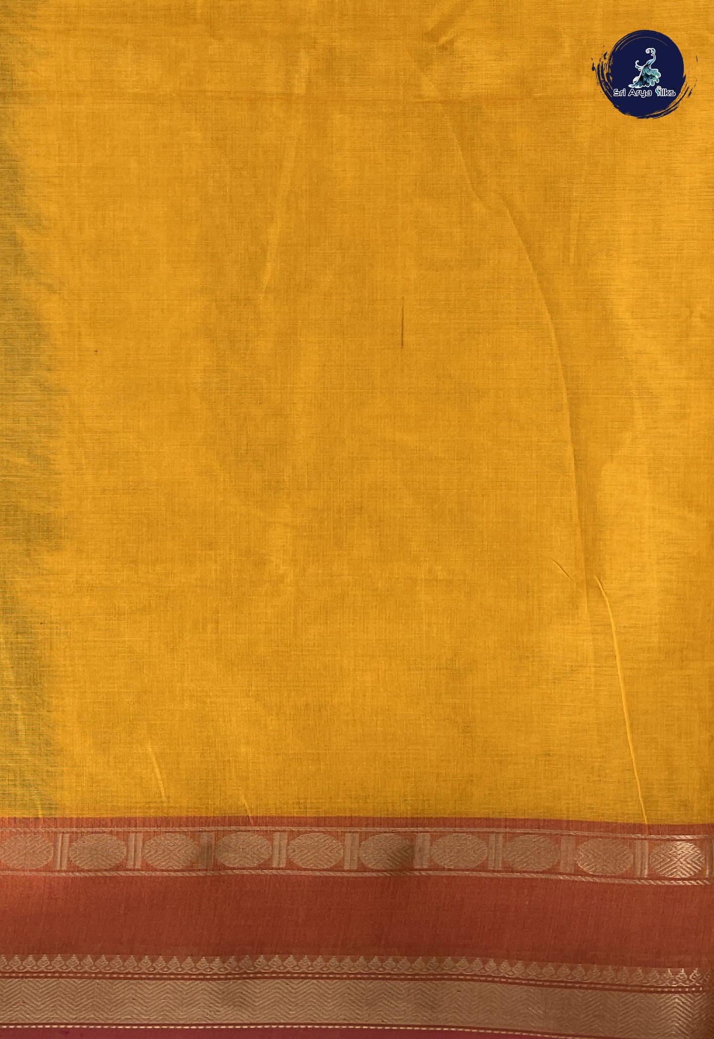 Yellow Kanchi Cotton Saree With Vanasingaram Pattern