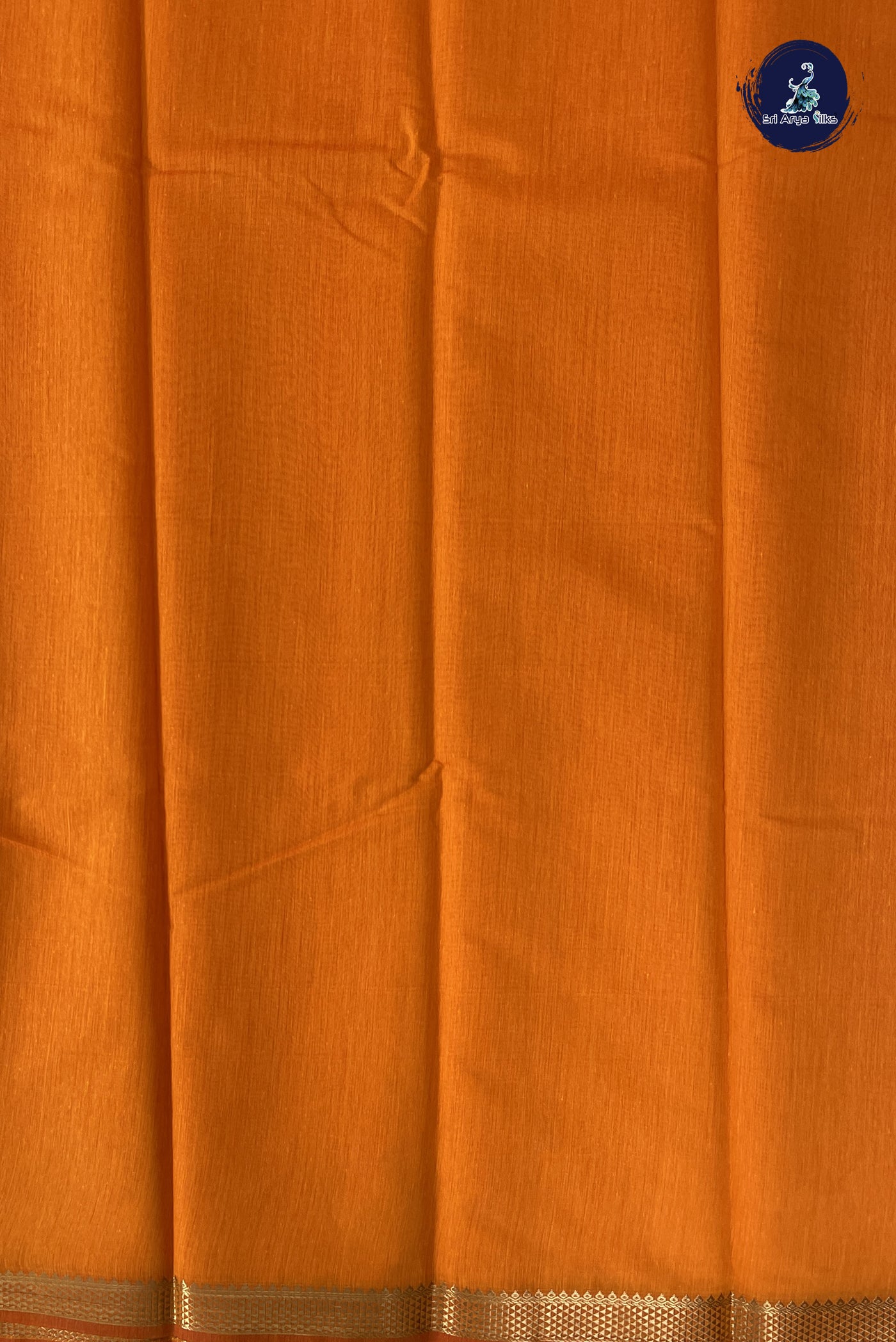 Mango Yellow Budget Semi Silk Cotton Saree With Plain Pattern