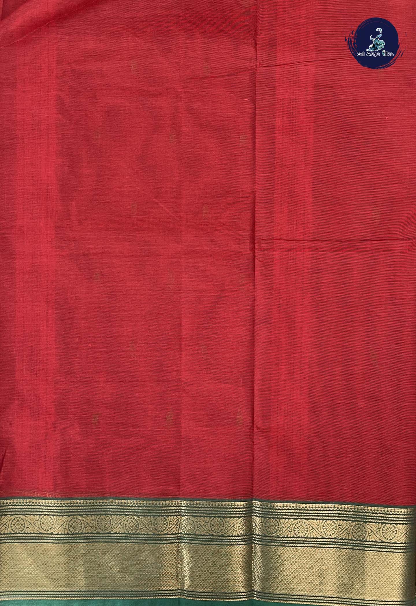 Maroon Chettinad Cotton Saree With Buttas Pattern
