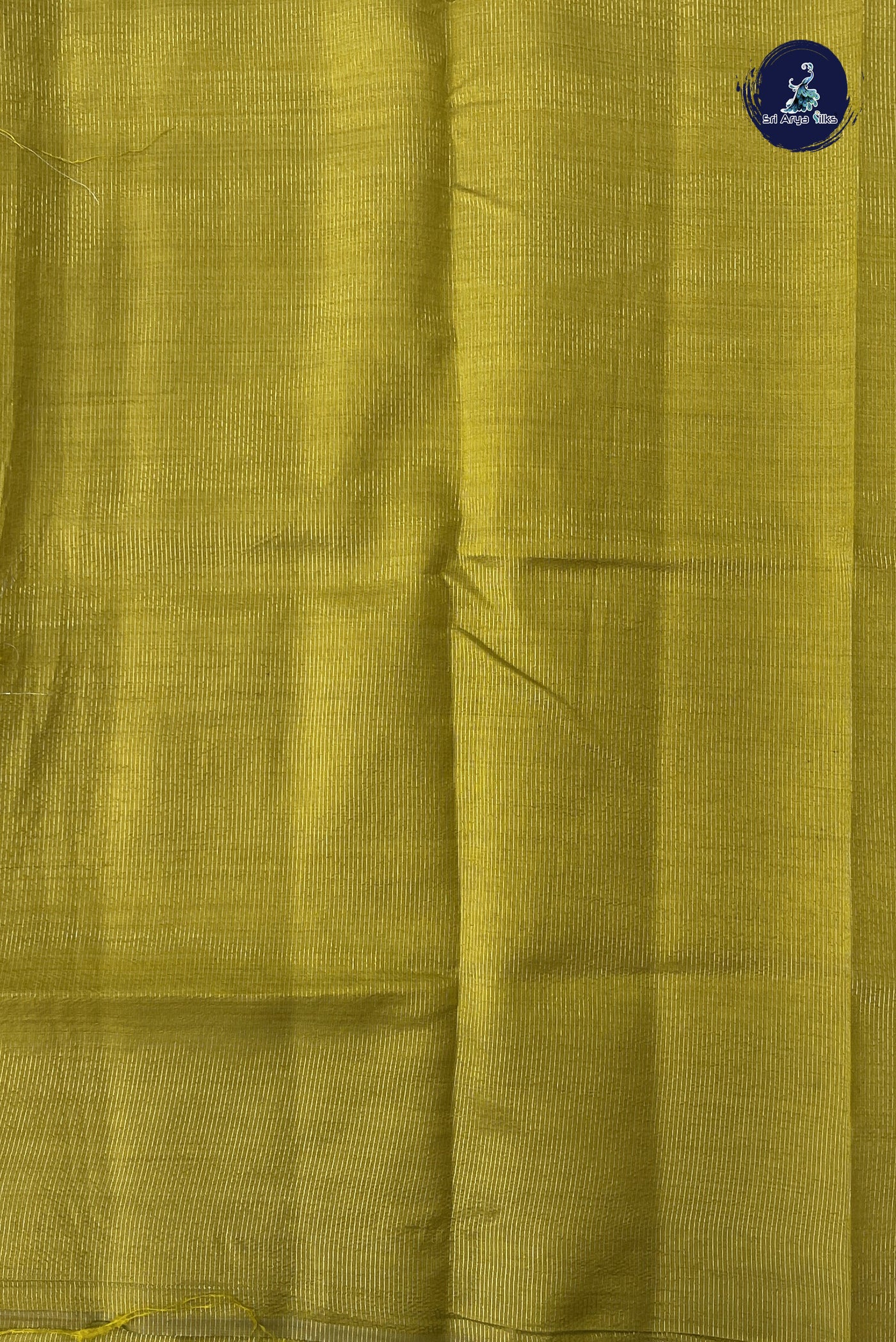 Mustard Yellow Semi Tussar Saree With Zari Buttas Pattern