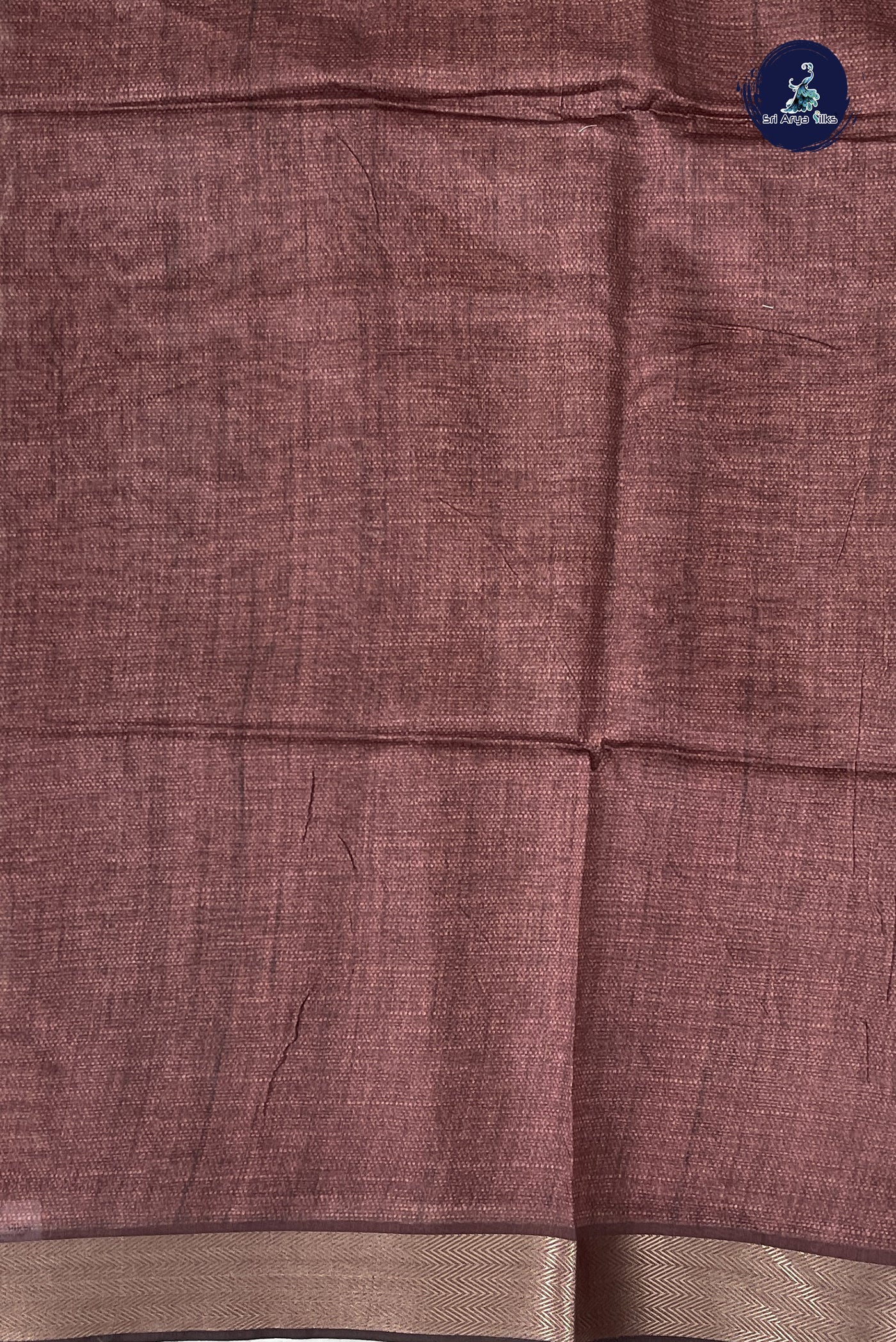 Beige Semi Chanderi Saree With Printed Pattern
