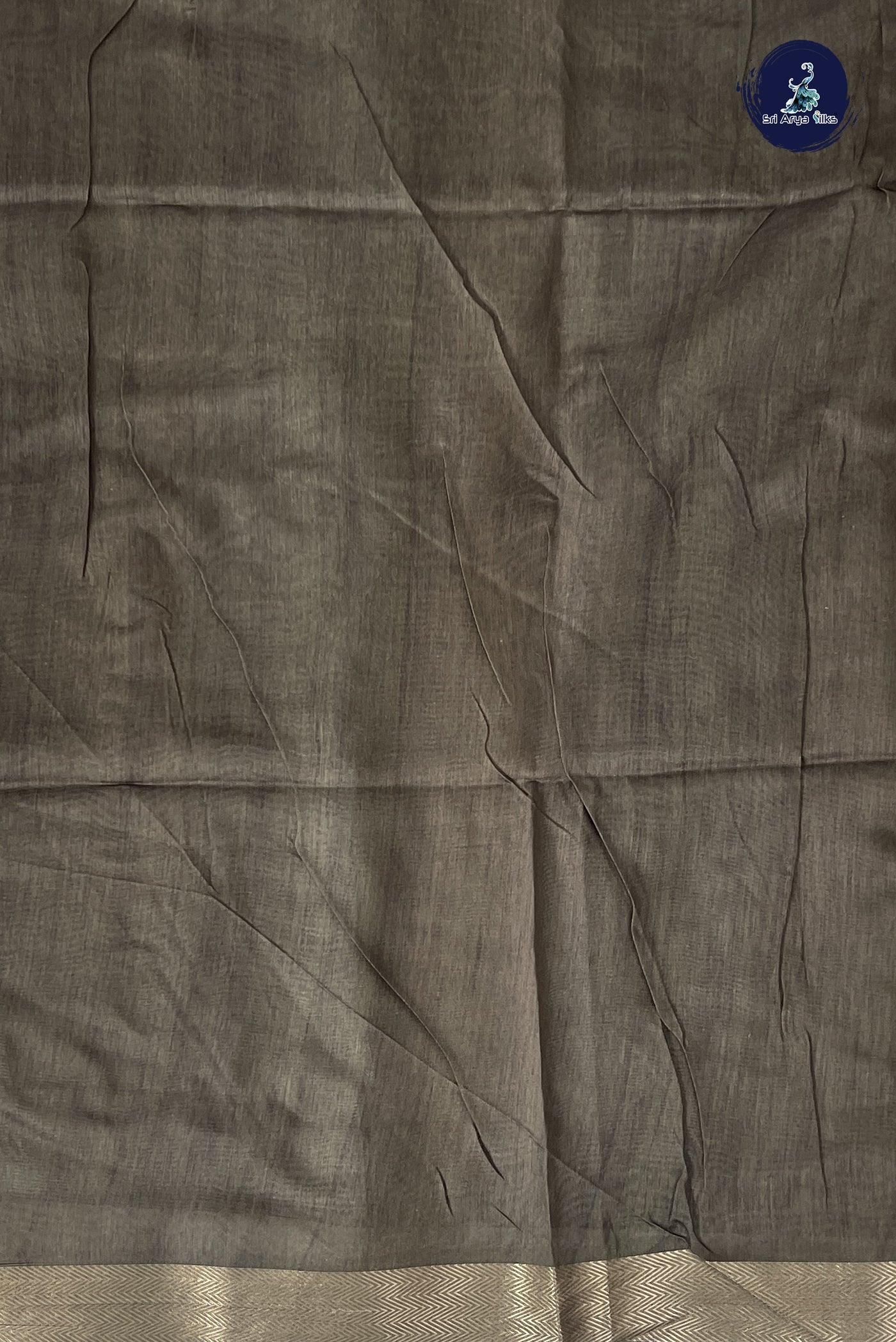 Beige Semi Chanderi Saree With Printed Pattern