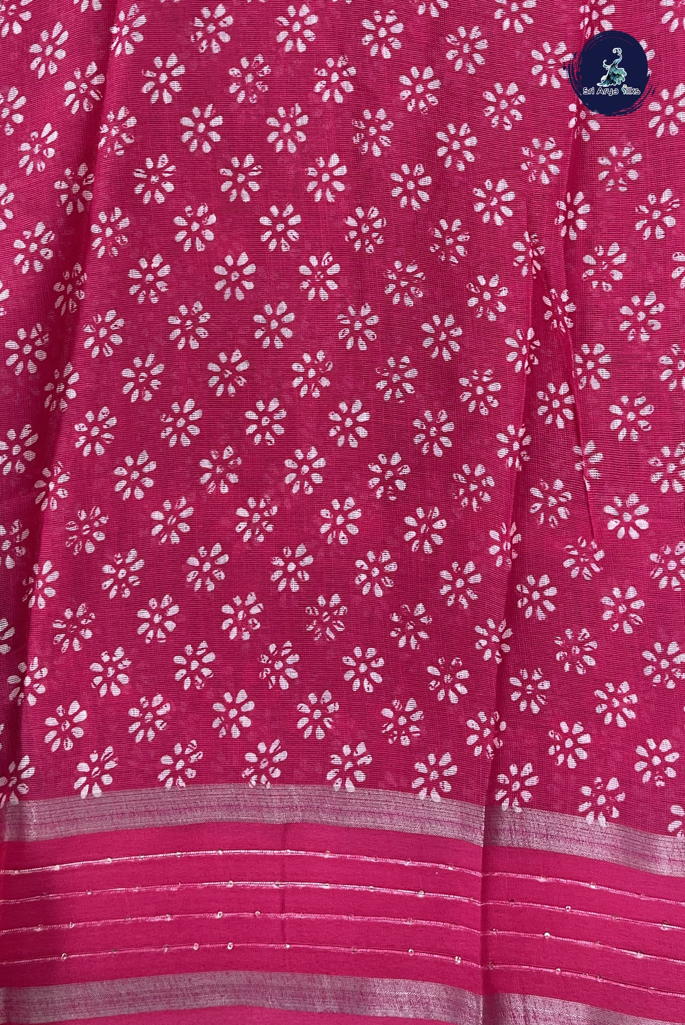 BeetRoot Shade Linen Saree With Printed Pattern