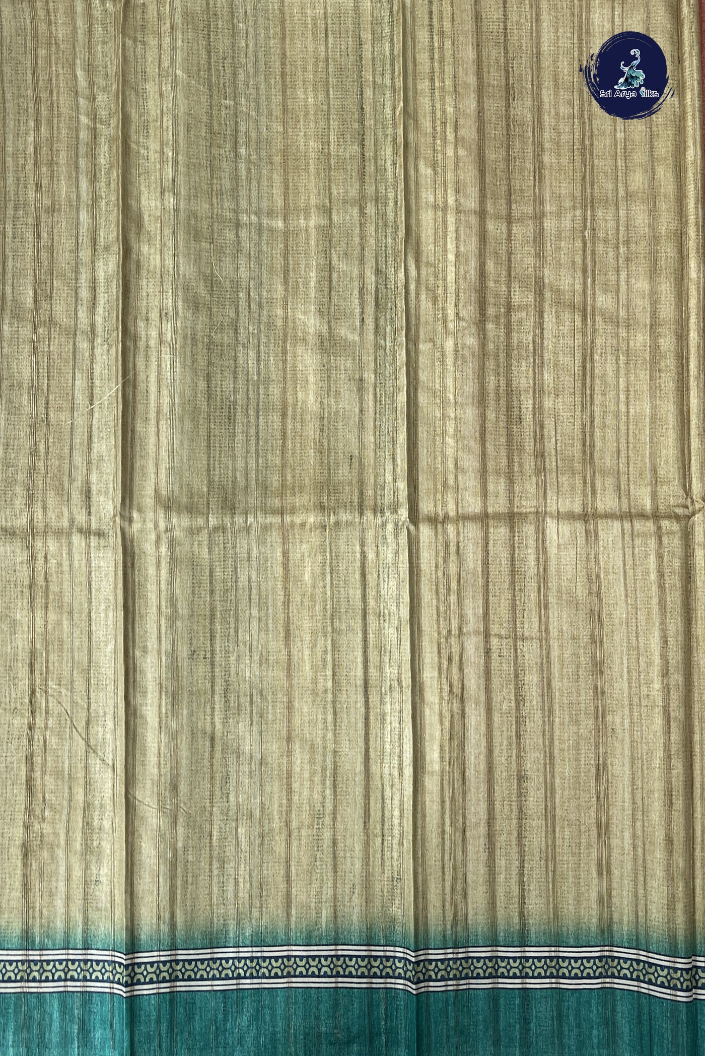 Orange Semi Tussar Saree With Printed Pattern