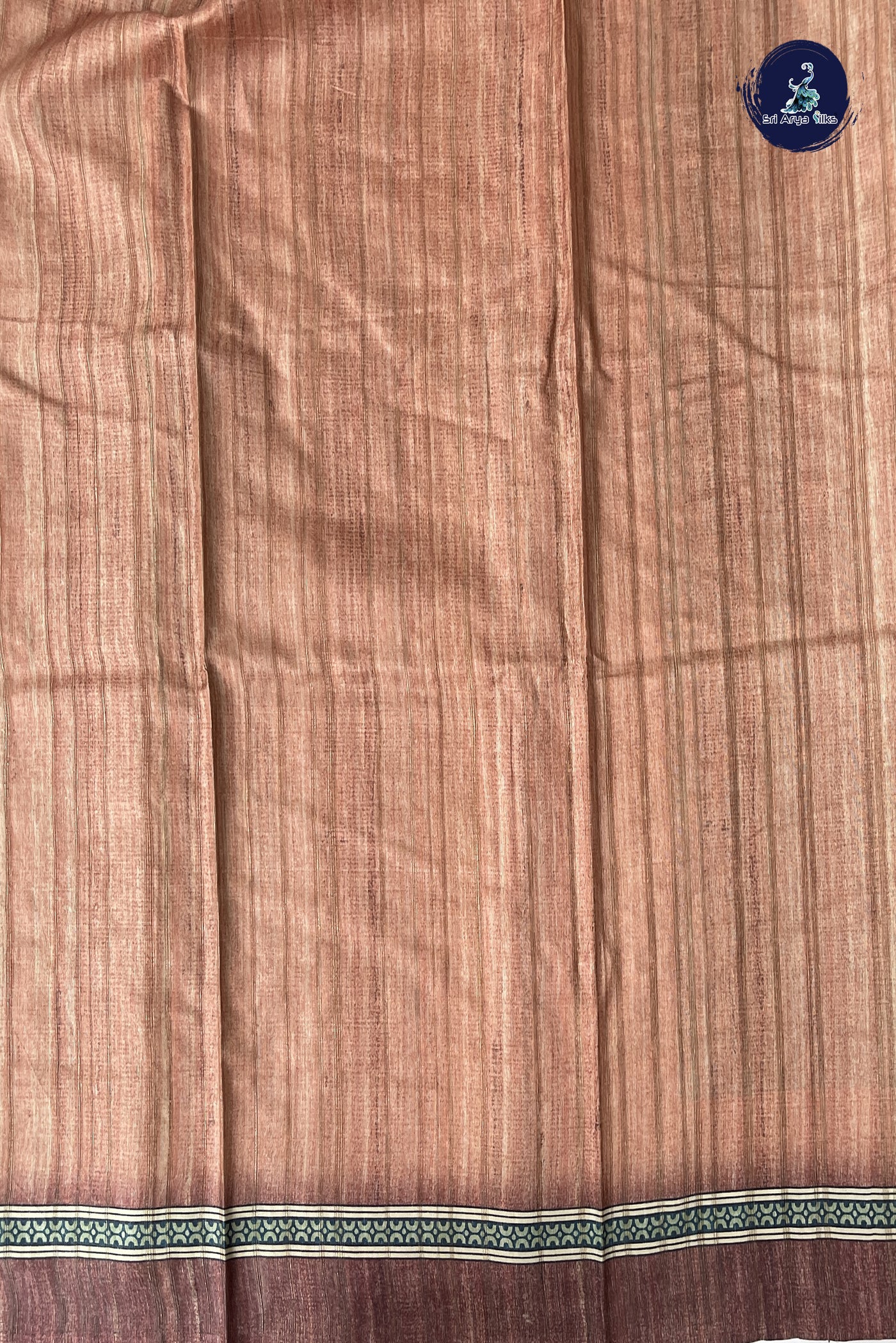 Green Semi Tussar Saree With Printed Pattern