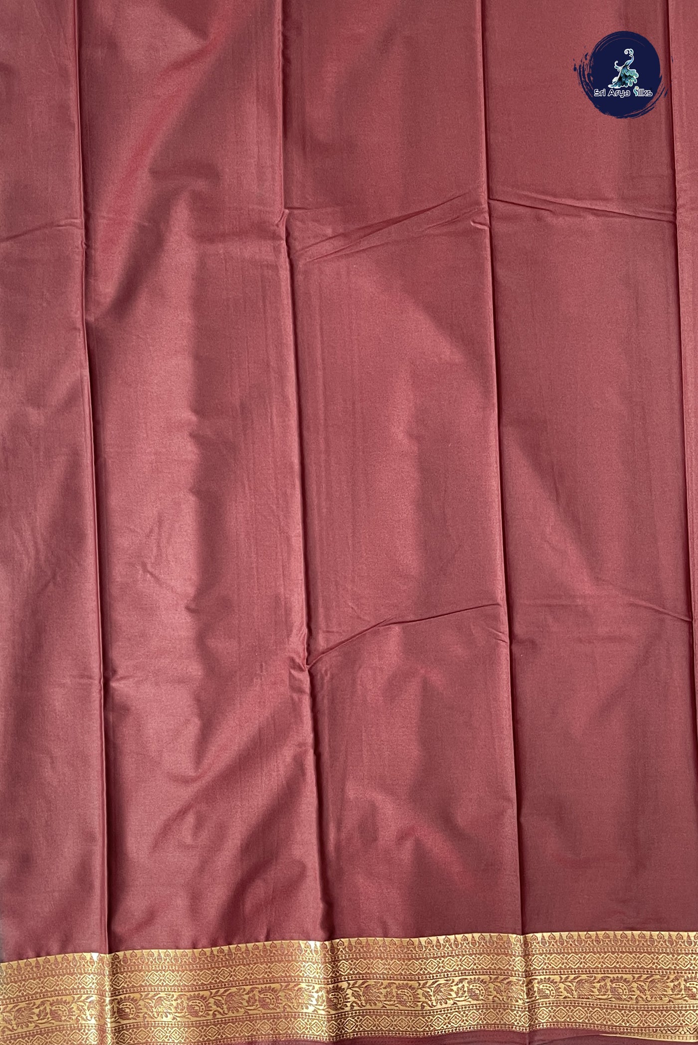 Black Semi Mysore Silk With Plain Pattern