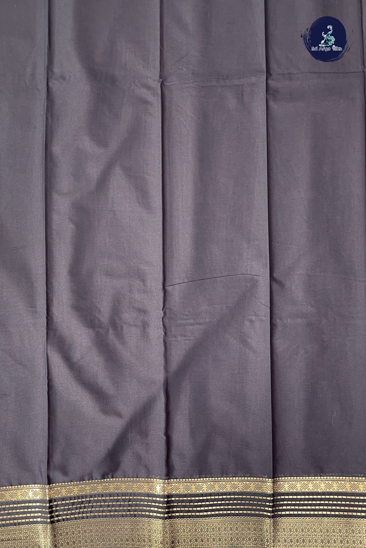 Maroon Semi Mysore Silk With Plain Pattern
