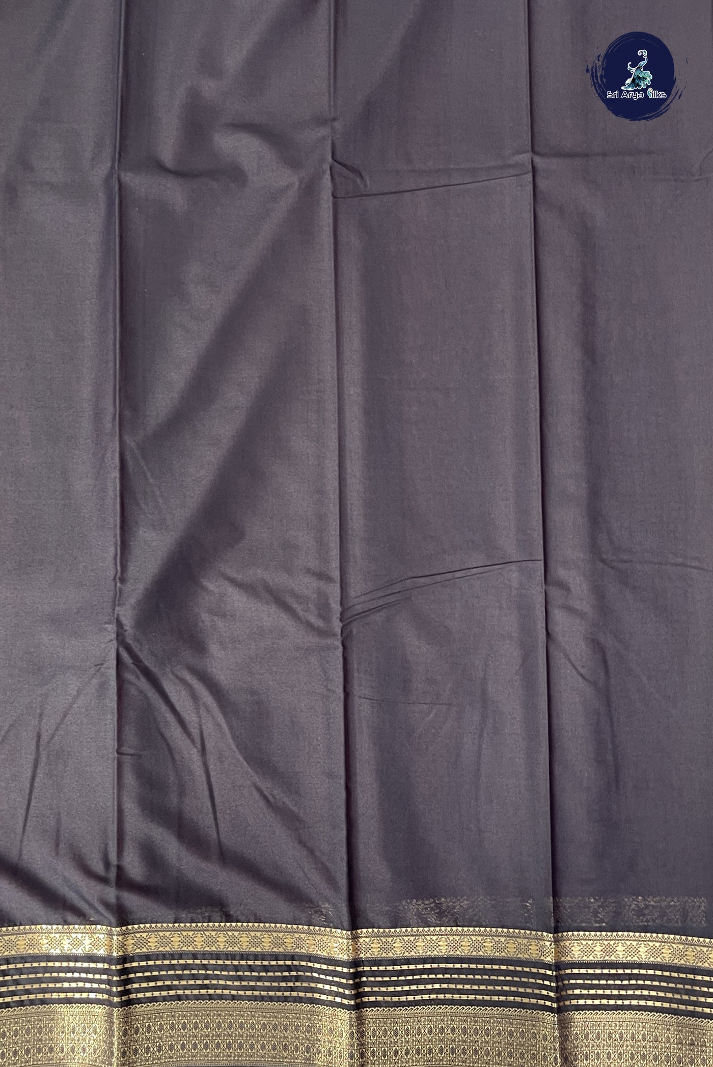 Maroon Semi Mysore Silk With Plain Pattern
