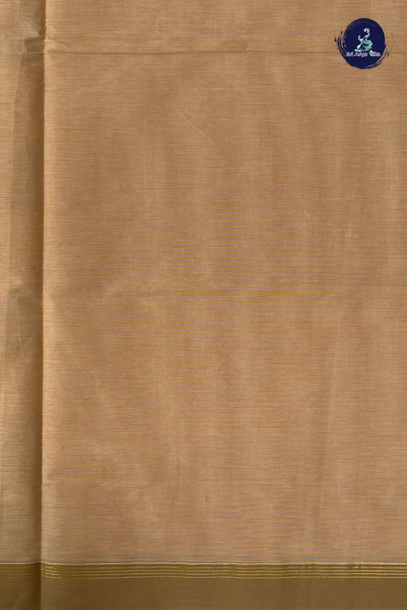 Creamish Yellow Cotton Saree With Buttas Pattern