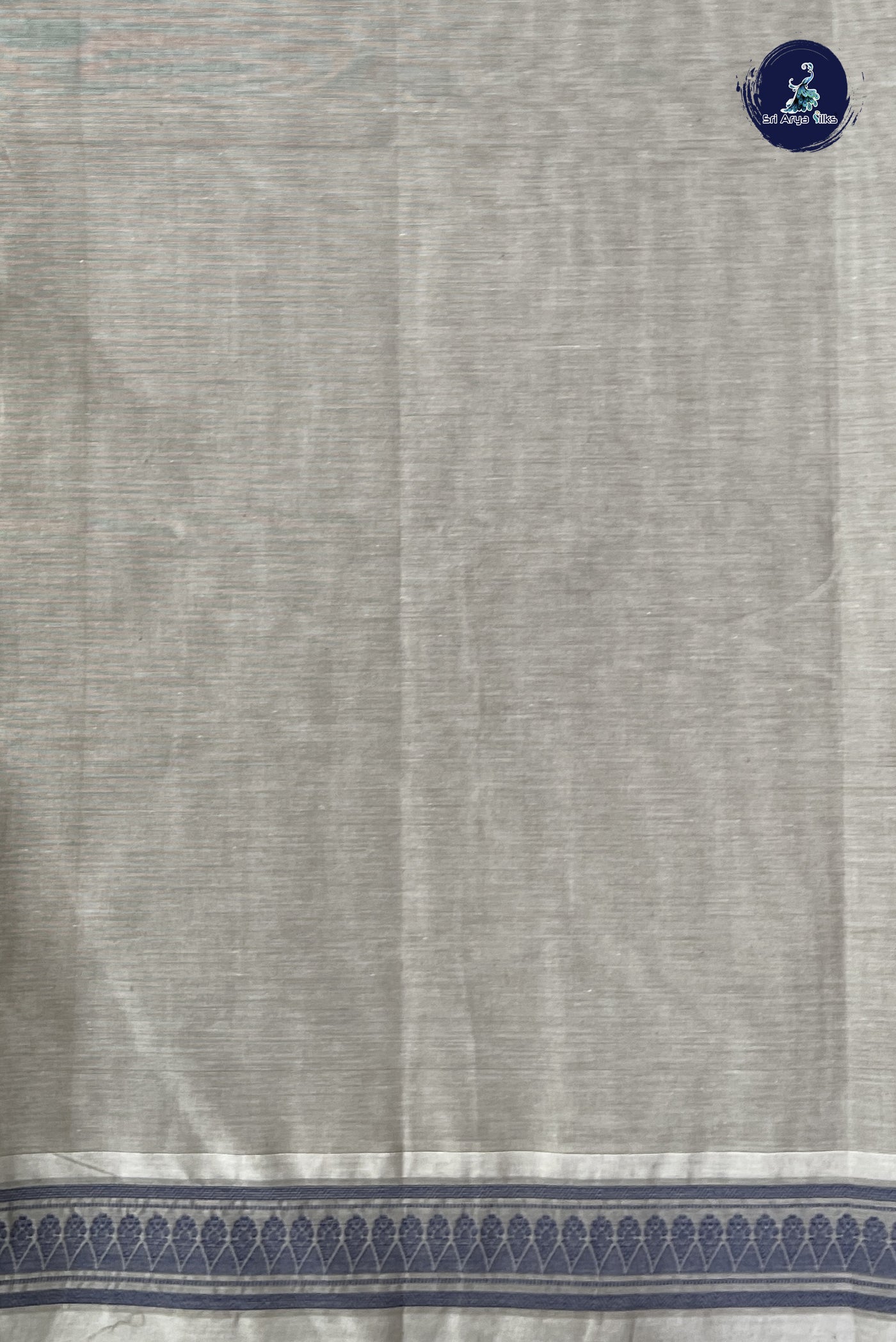 Grey Cotton Saree With Buttas Pattern
