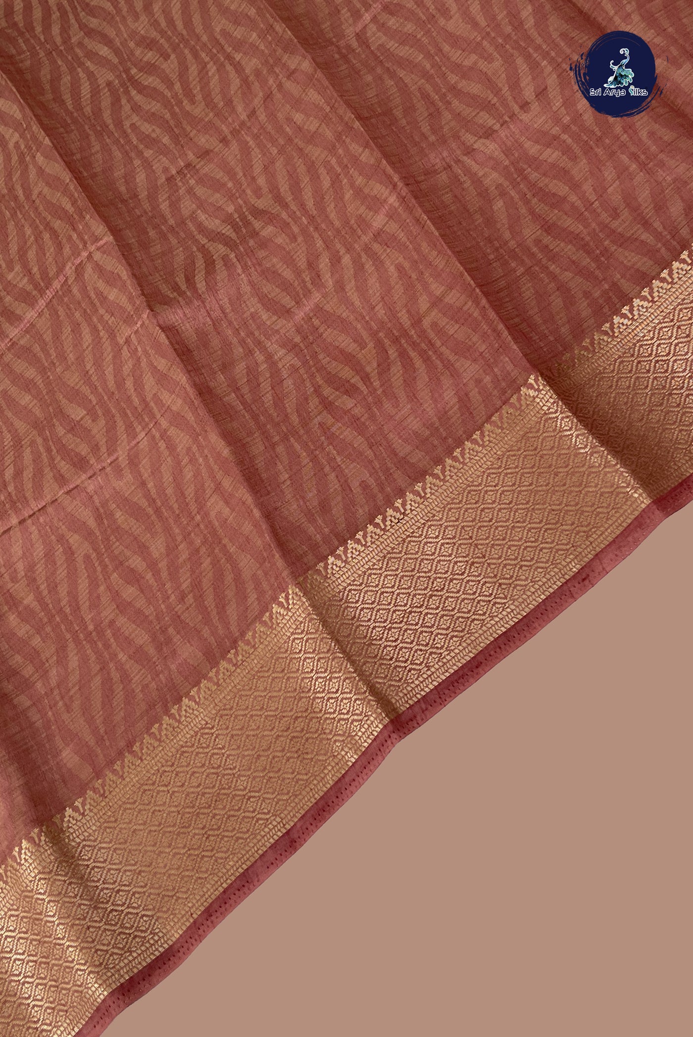 Pastel Shade Semi Tussar Saree With Embossed Pattern