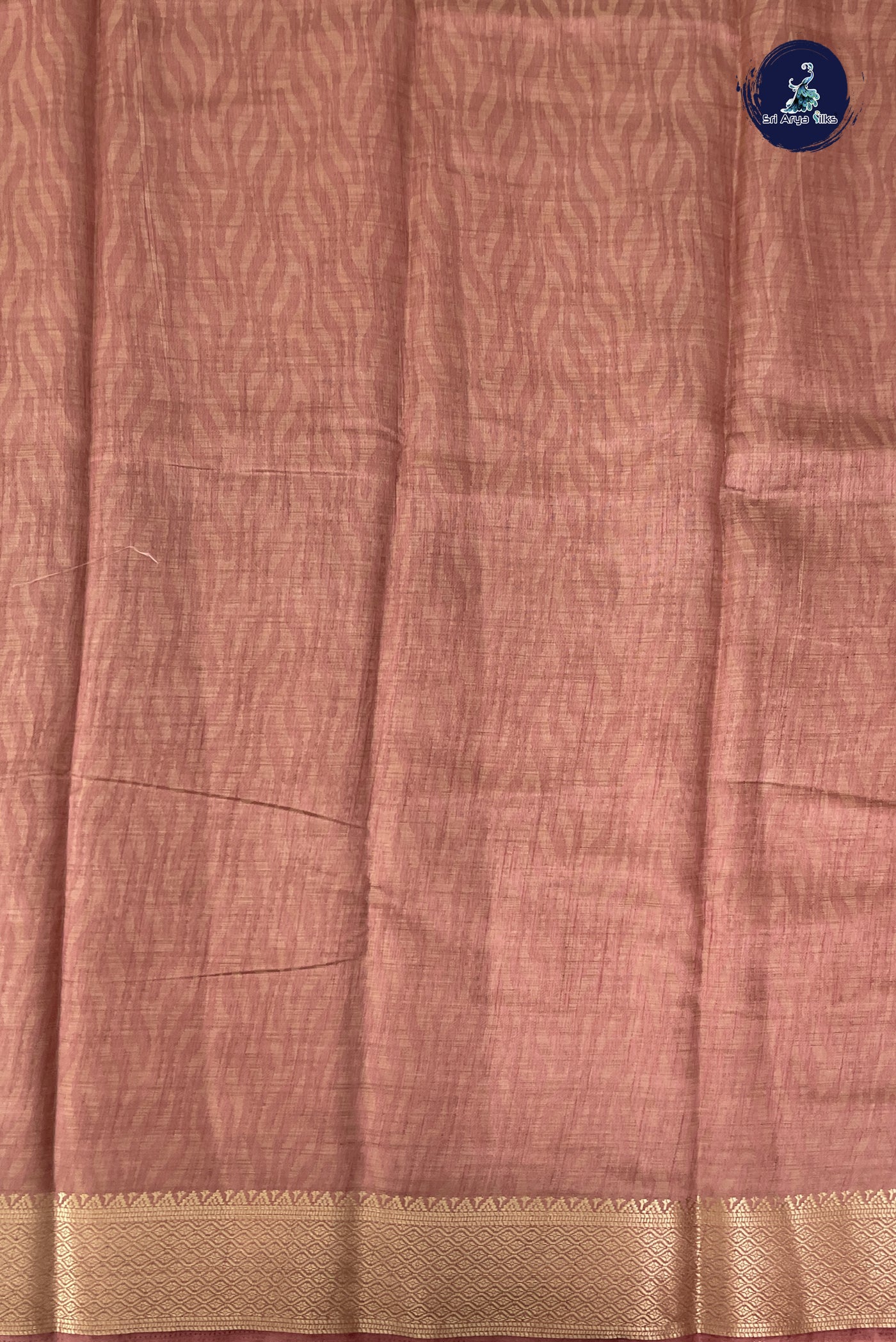 Pastel Shade Semi Tussar Saree With Embossed Pattern