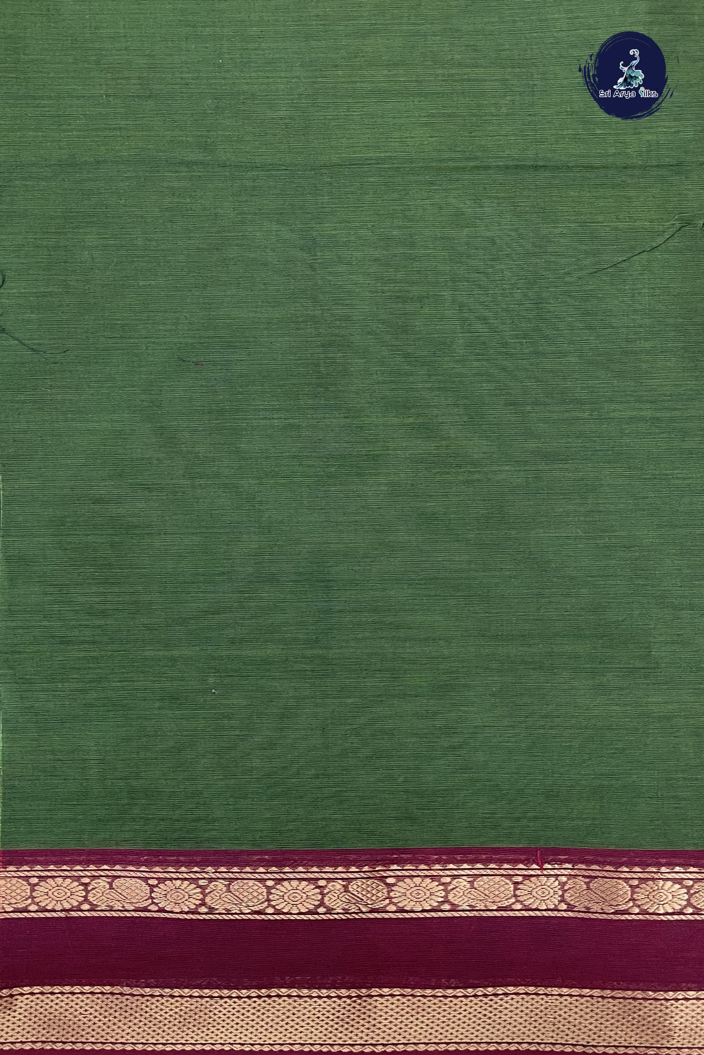 Mehendi Green Kanchi Cotton Saree With Embroidery Pattern