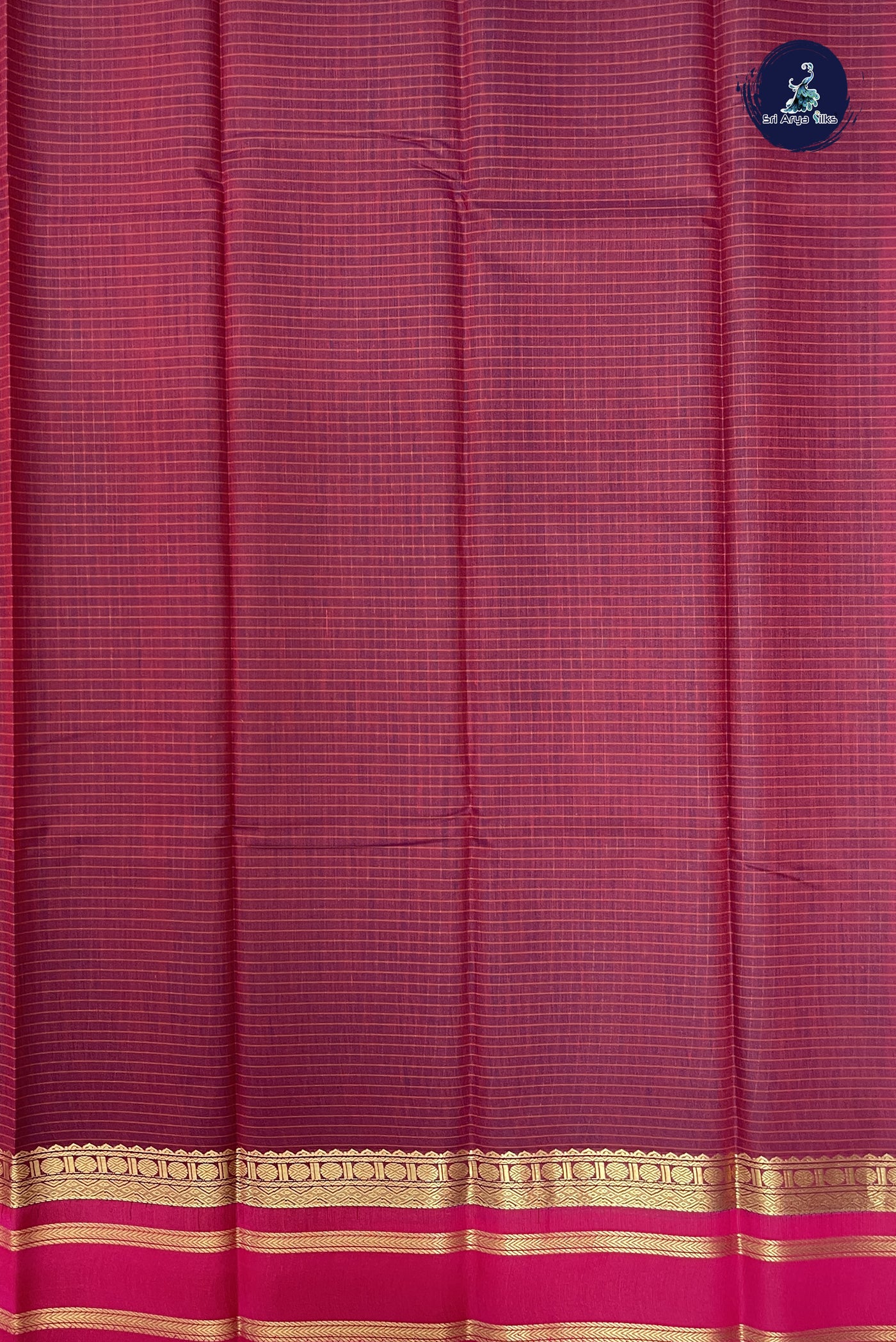 Dark Green Budget Semi Silk Cotton Saree With Checked Pattern