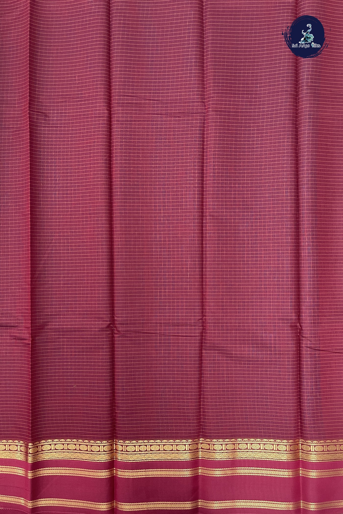 Blue Budget Semi Silk Cotton Saree With Checked Pattern