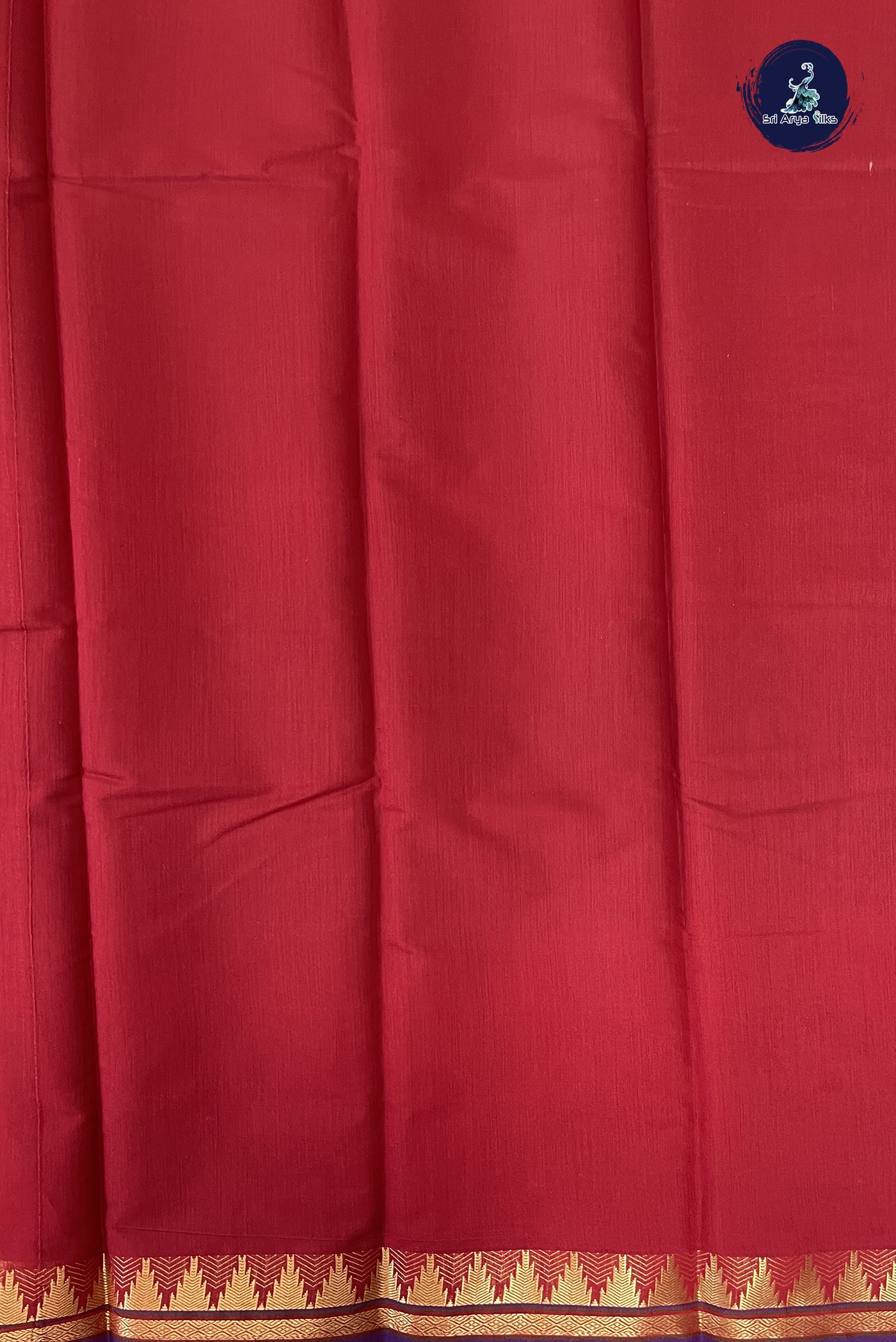 Maroon Budget Semi Silk Cotton Saree With Plain Pattern