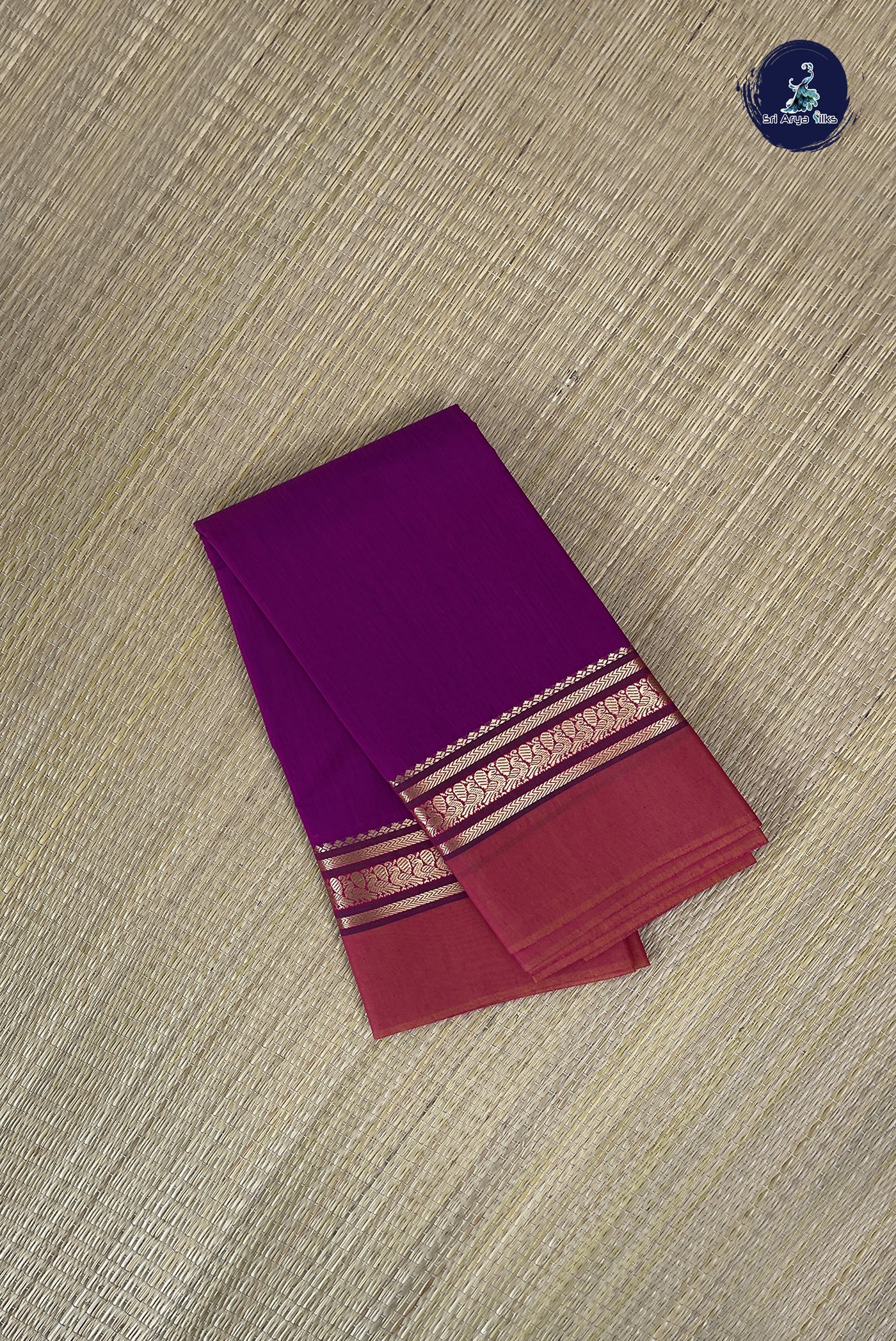 BeetRoot Shade Budget Semi Silk Cotton Saree With Plain Pattern