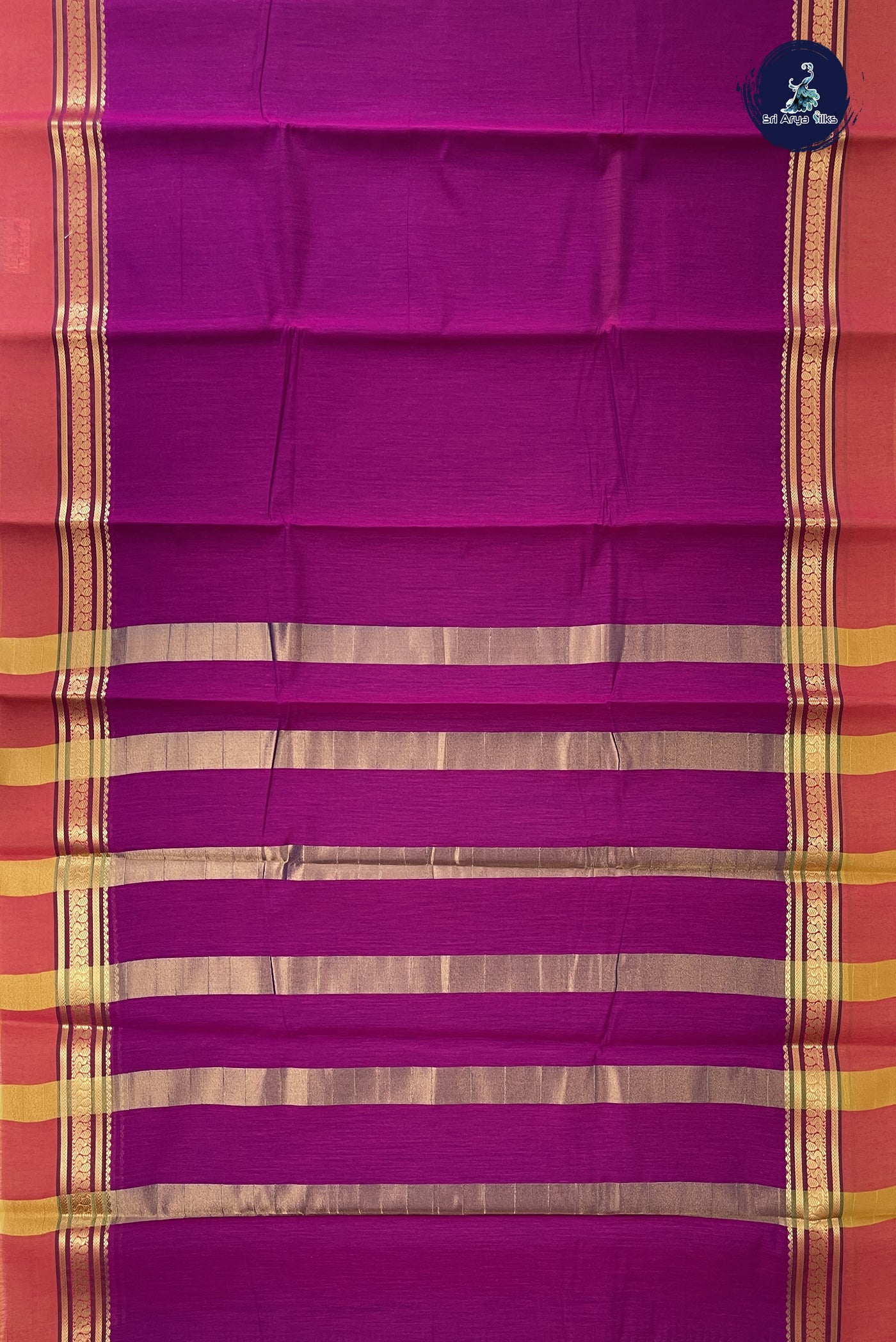 BeetRoot Shade Budget Semi Silk Cotton Saree With Plain Pattern