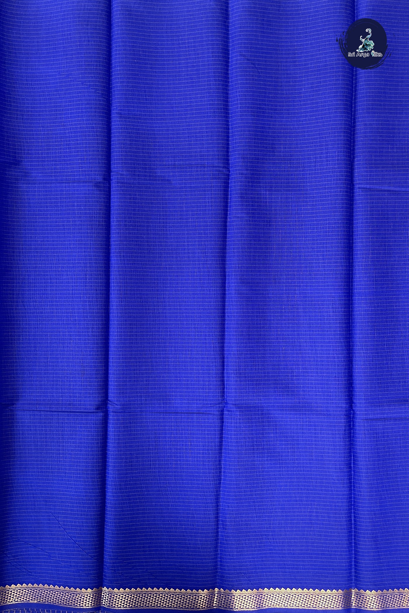 Blue Budget Semi Silk Cotton Saree With Checked Pattern