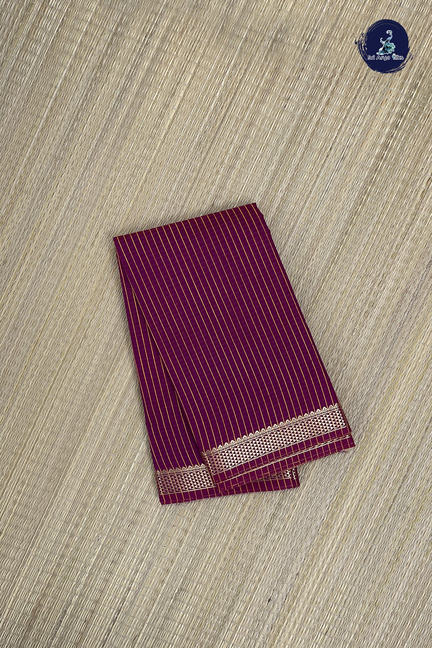 Magenta Purple Budget Semi Silk Cotton Saree With Checked Pattern