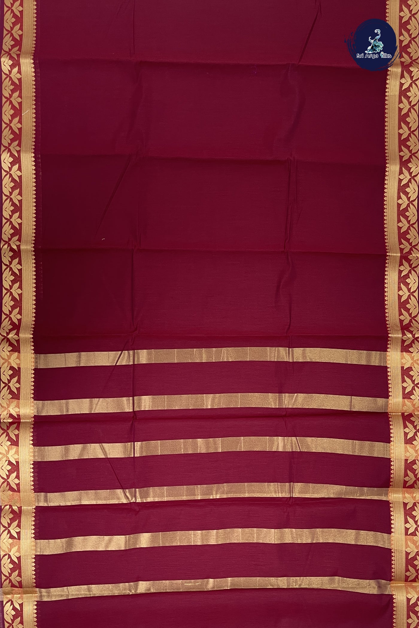 Arakku Budget Semi Silk Cotton Saree With Plain Pattern