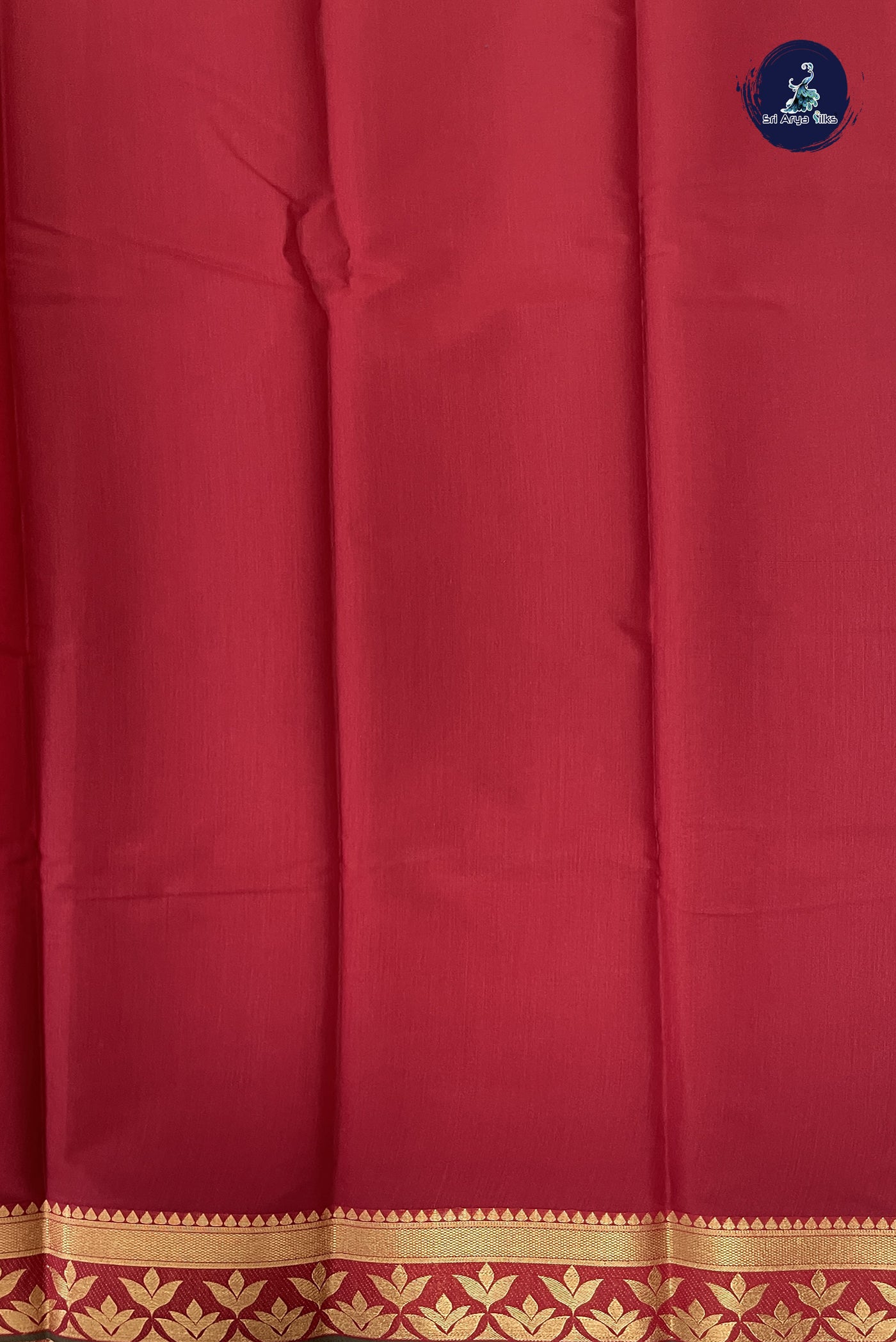 Maroon Budget Semi Silk Cotton Saree With Plain Pattern