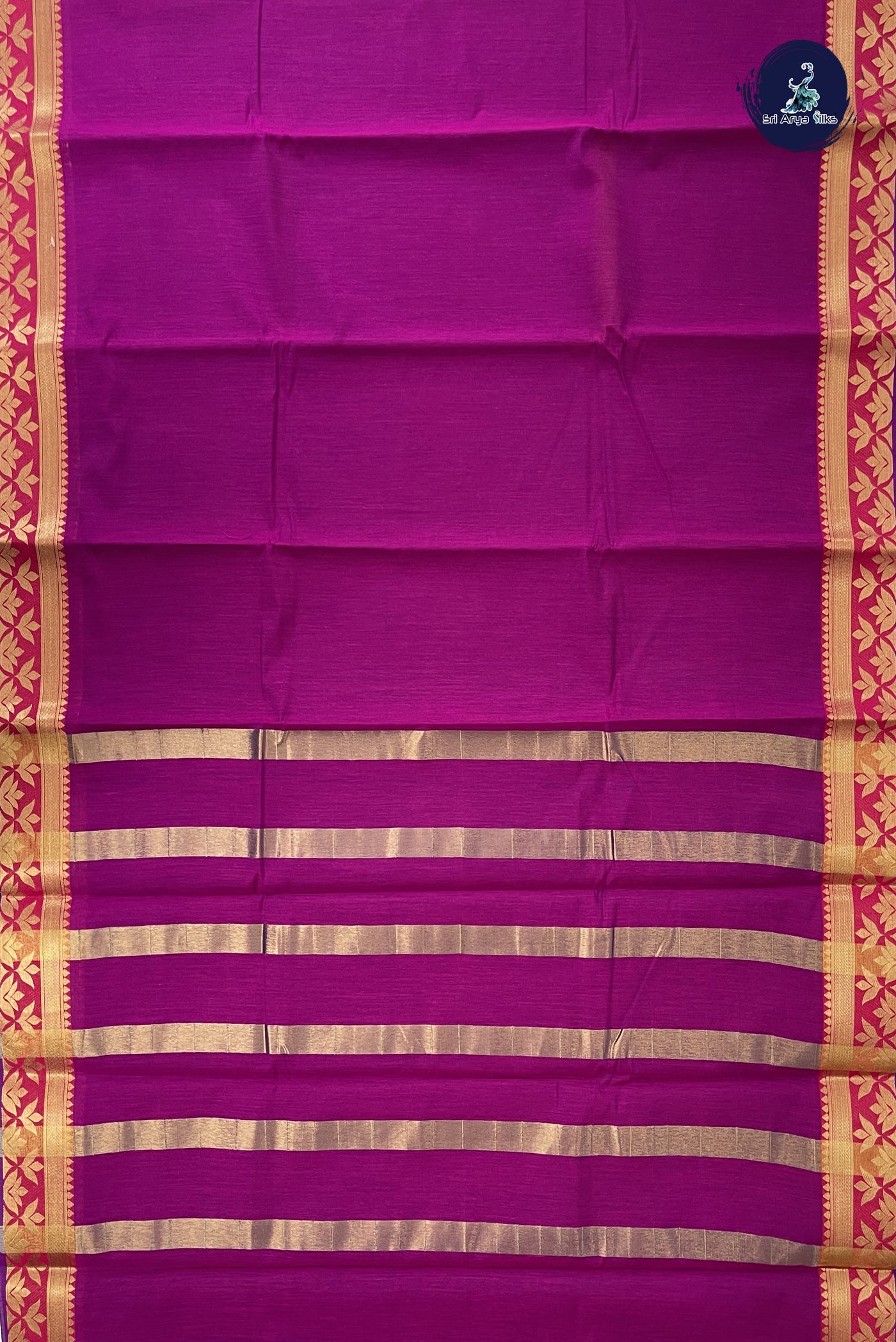 Dual Tone Purple Budget Semi Silk Cotton Saree With Plain Pattern