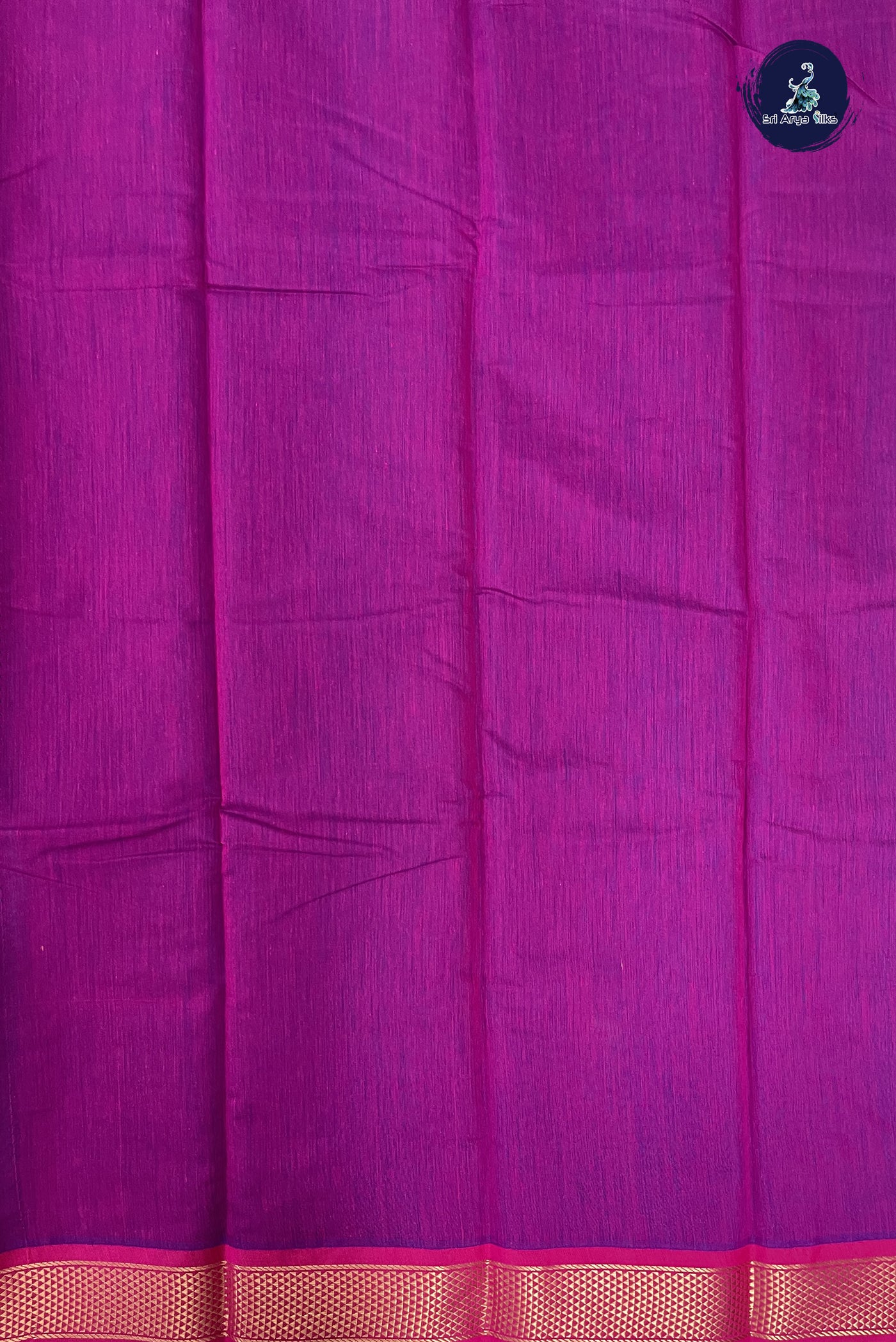 Blue Budget Semi Silk Cotton Saree With Plain Pattern