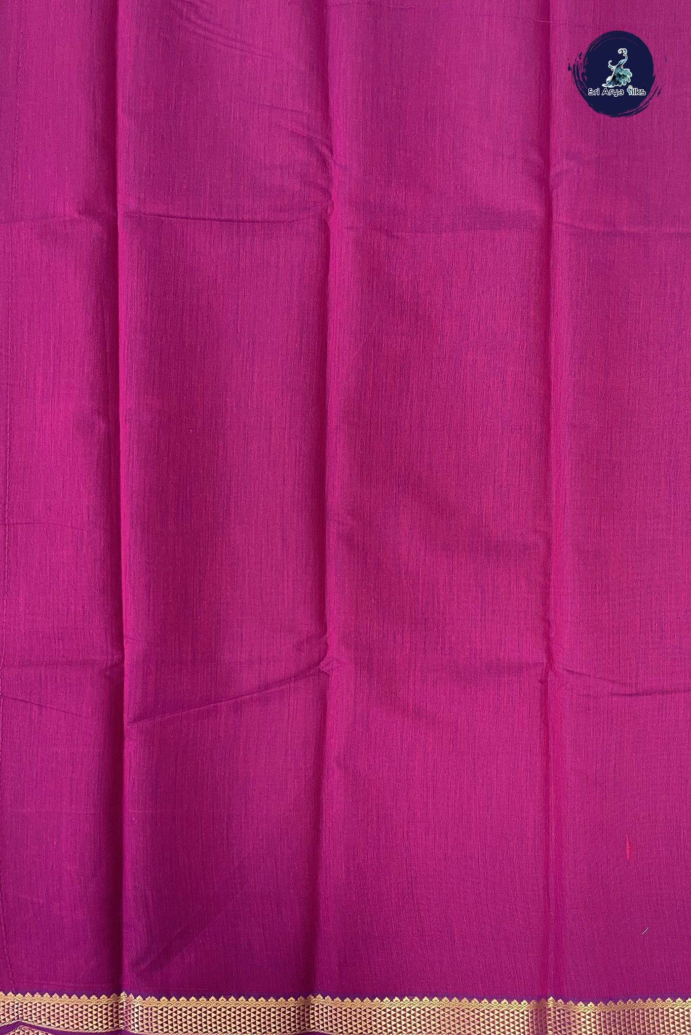 Purple Budget Semi Silk Cotton Saree With Plain Pattern