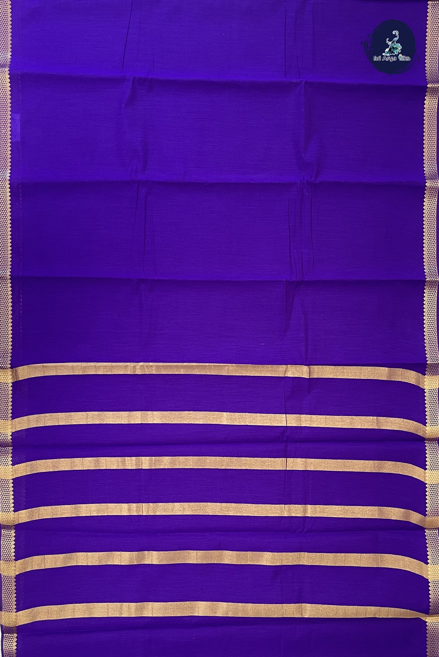 Violet Budget Semi Silk Cotton Saree With Plain Pattern