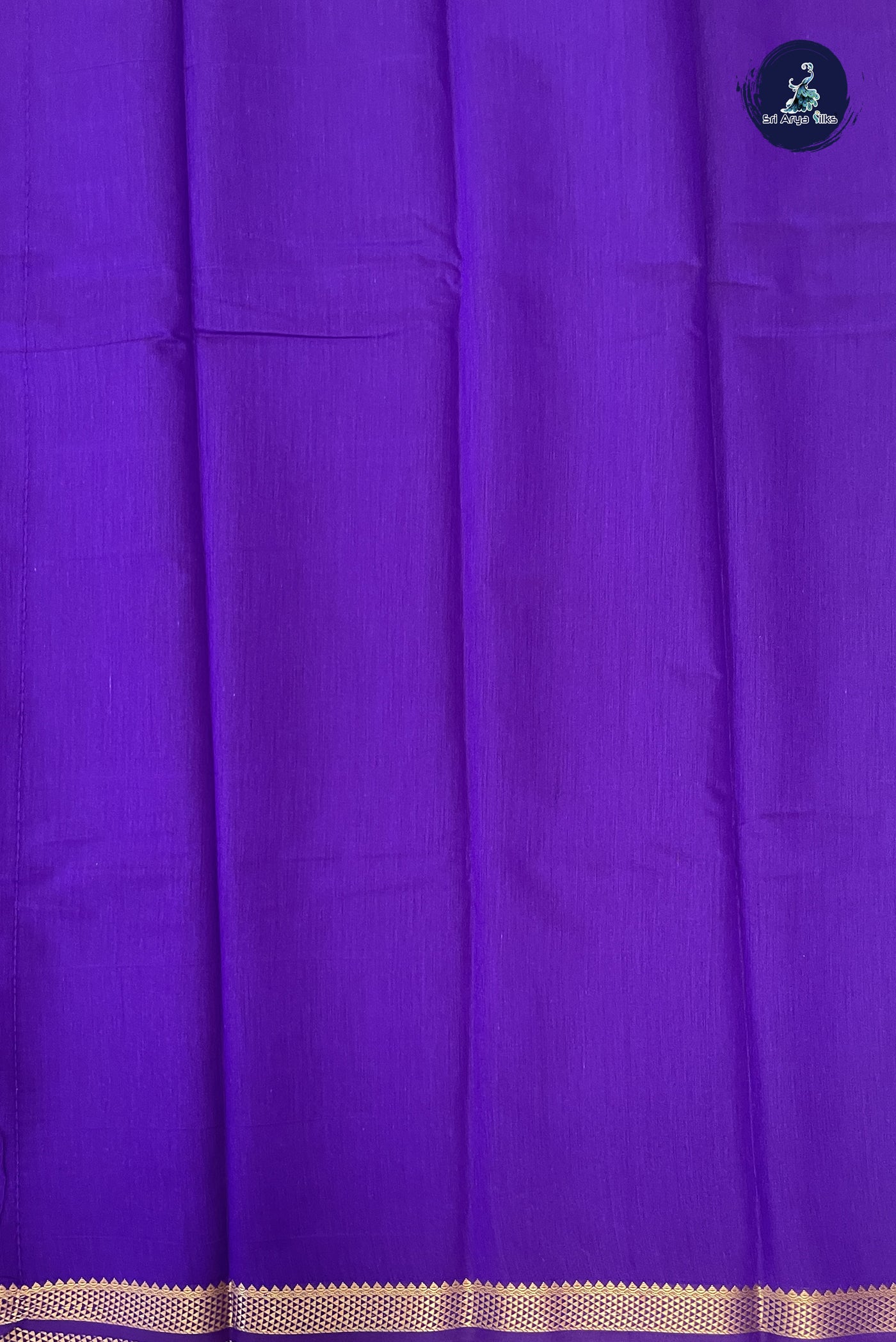 Violet Budget Semi Silk Cotton Saree With Plain Pattern