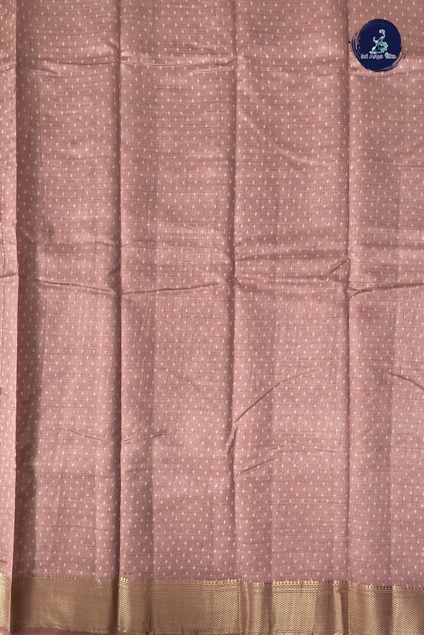 Pastel Shade Semi Tussar Saree With Printed Pattern