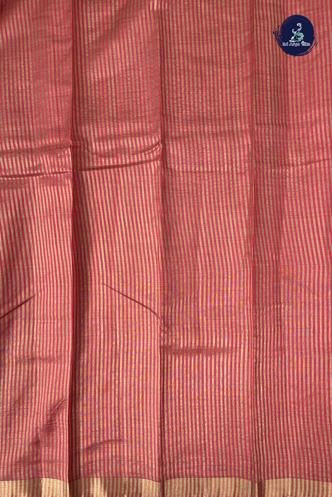 Pink Semi Tussar Saree With Printed Pattern
