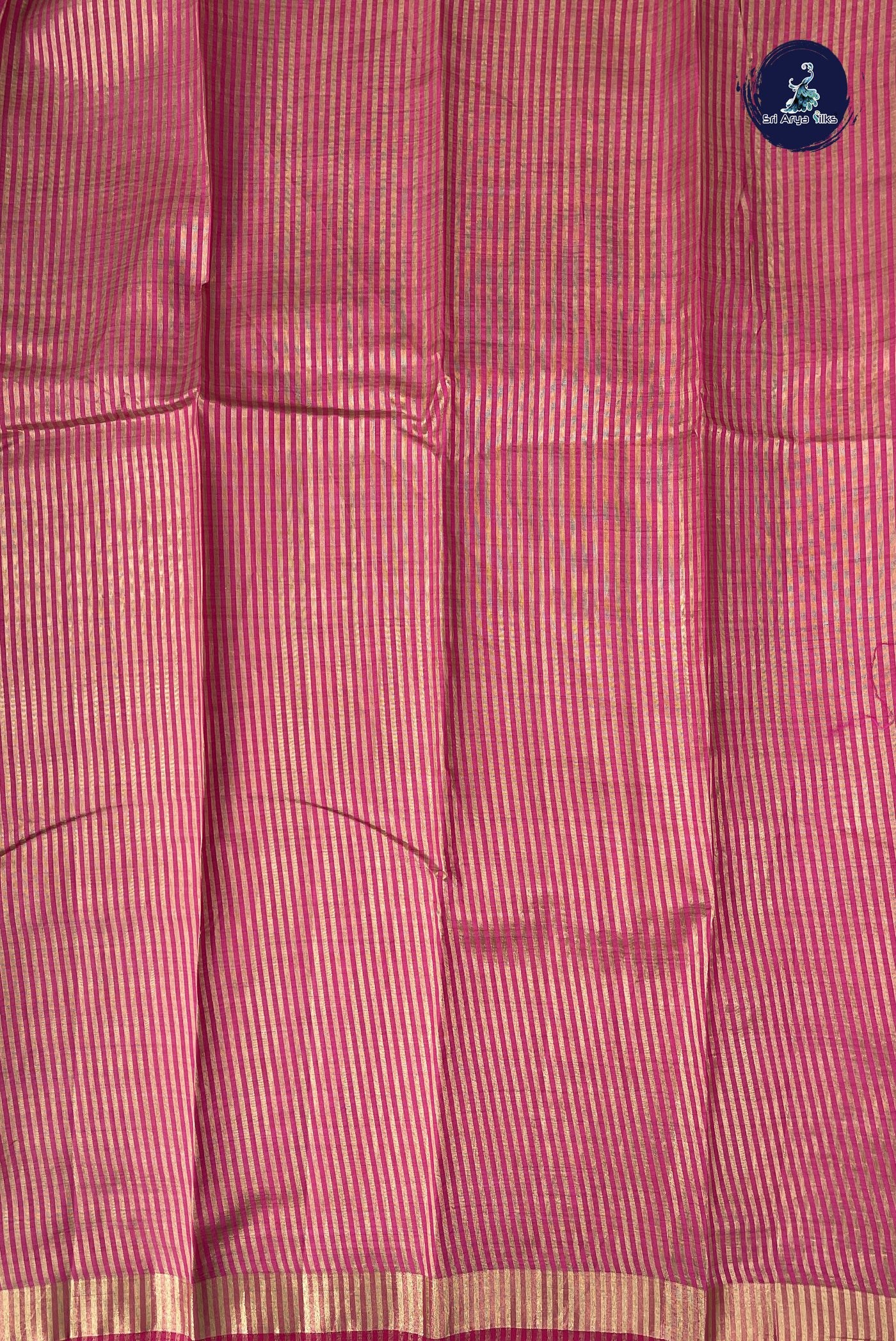 Rani Pink Semi Tussar Saree With Printed Pattern